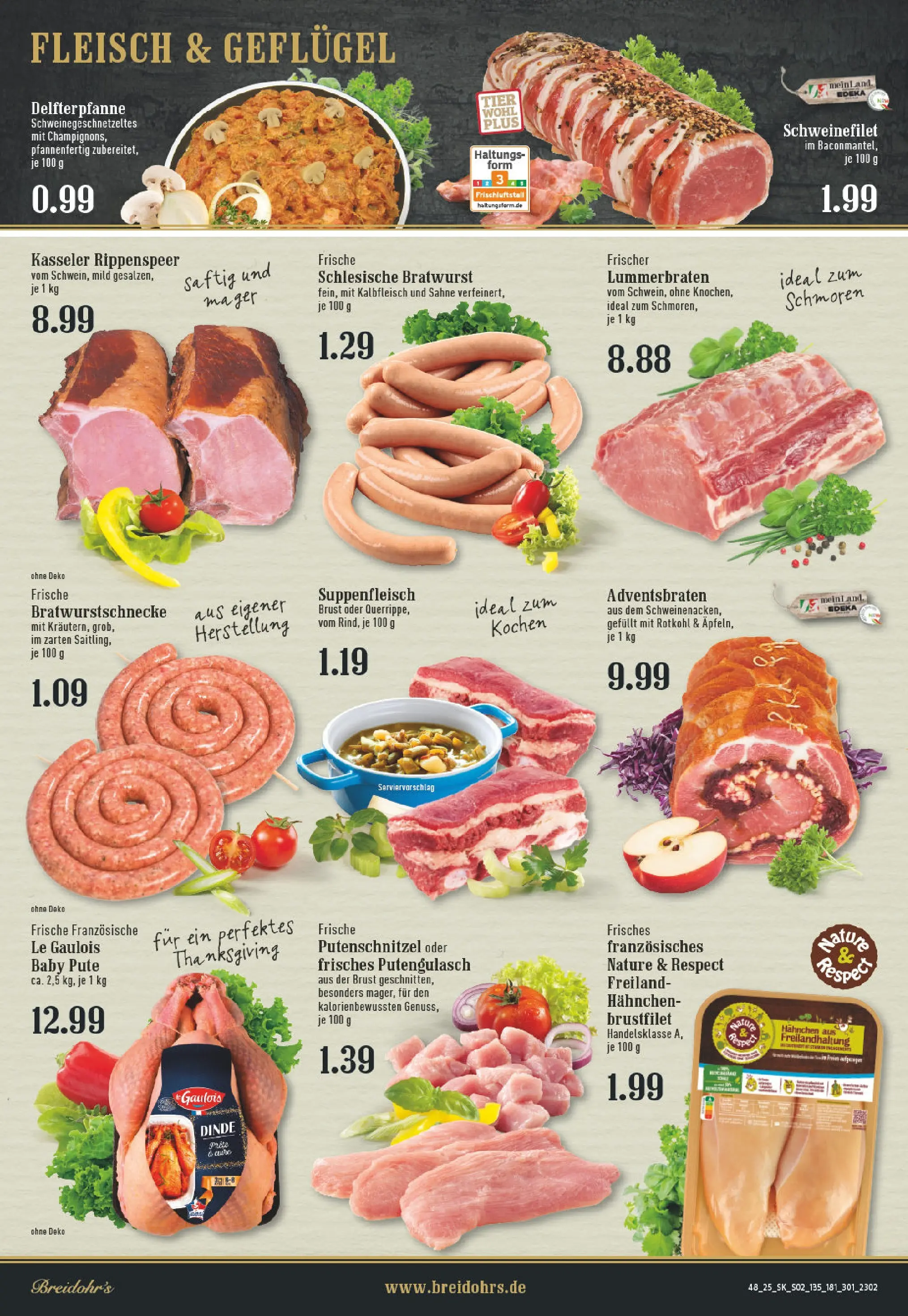 Edeka prospekt Rösrath	 (ab 23.11.2025) » Angebote Online | Seite: 2 | Produkte: Rotkohl, Schweinefilet, Suppenfleisch, Sahne