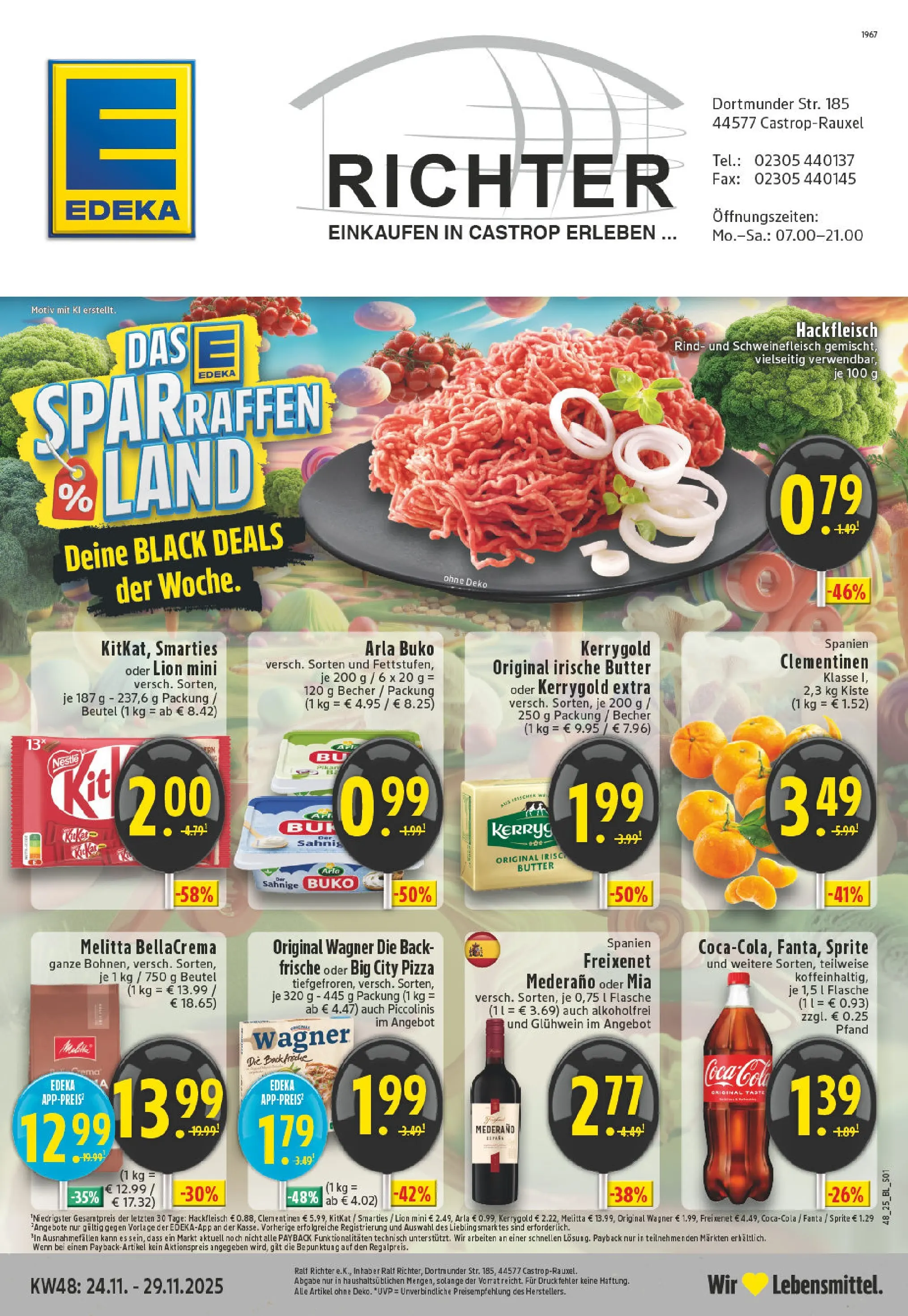 Edeka prospekt Castrop-Rauxel	 (ab 23.11.2025) » Angebote Online | Seite: 1 | Produkte: Freixenet mederano, Piccolinis, Schweinefleisch, Hackfleisch