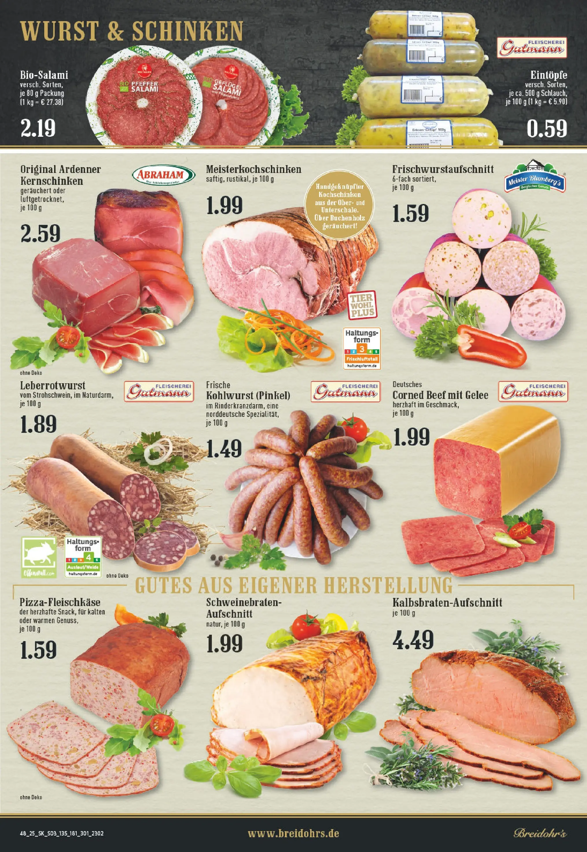 Edeka prospekt Rösrath	 (ab 23.11.2025) » Angebote Online | Seite: 3 | Produkte: Wurst, Salami, Schinken
