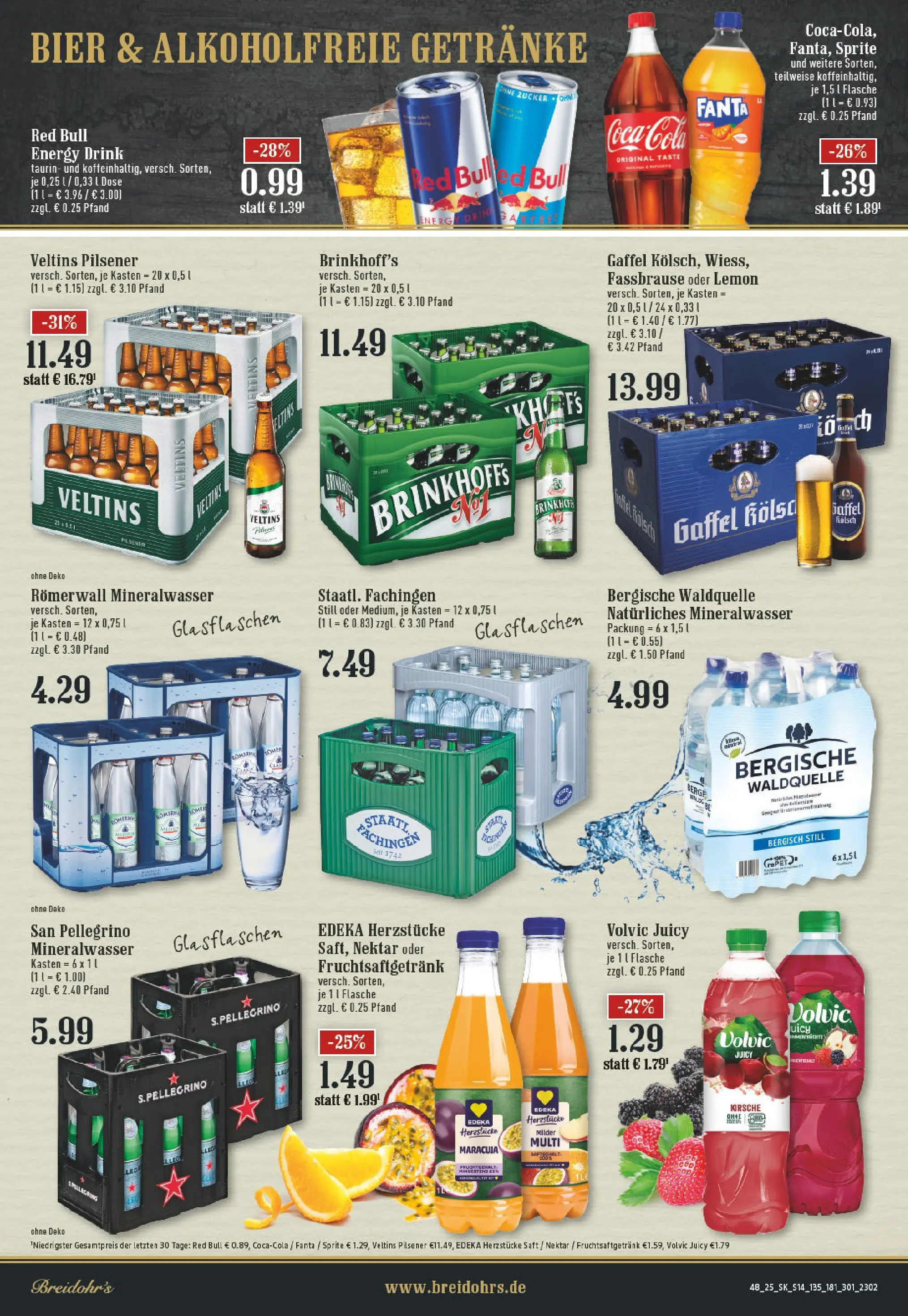 Edeka prospekt Rösrath	 (ab 23.11.2025) » Angebote Online | Seite: 16 | Produkte: Coca cola, Fanta, Bier, Zucker