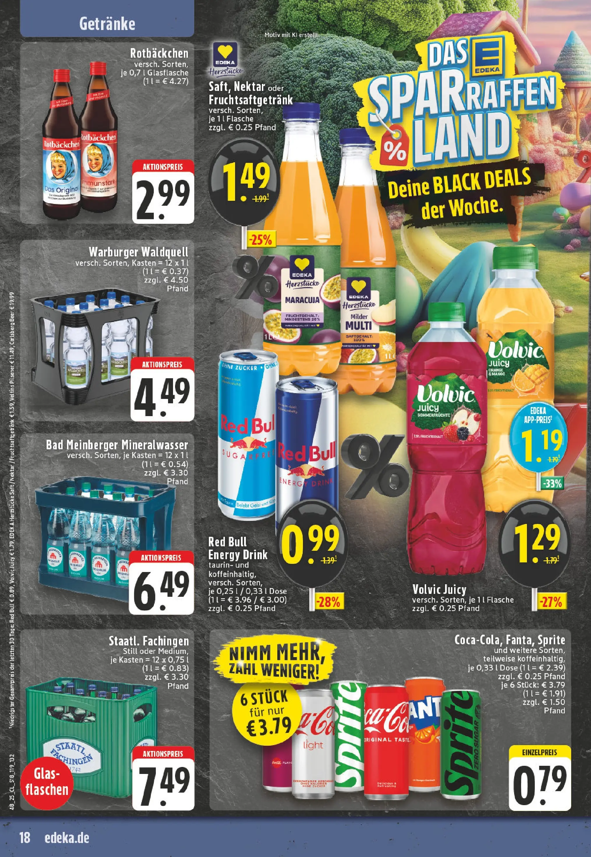 Edeka prospekt Rüthen	 (ab 23.11.2025) » Angebote Online | Seite: 18 | Produkte: Energy, Bad, Mango, Volvic