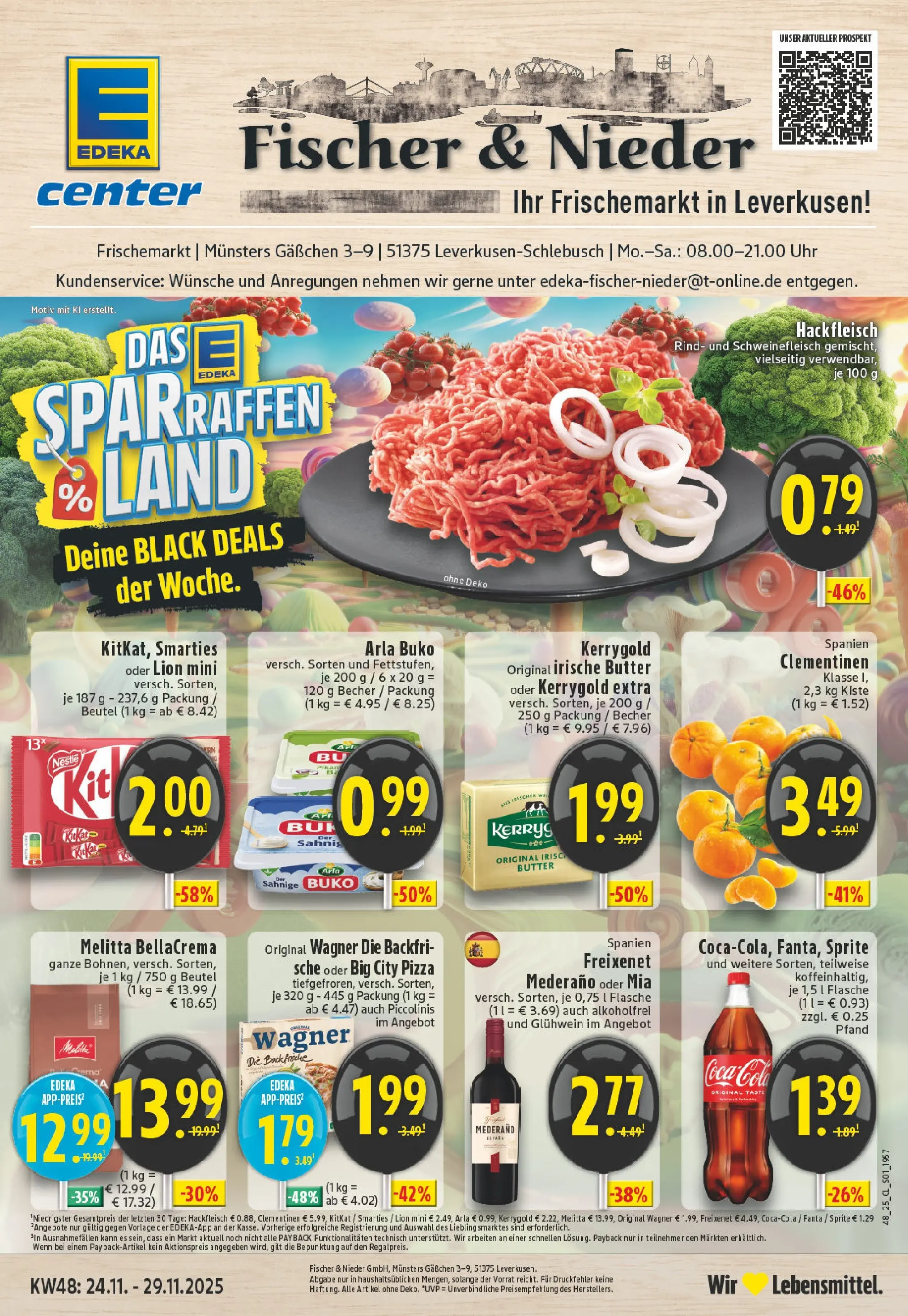 Edeka prospekt Leverkusen-Schlebusch	 (ab 23.11.2025) » Angebote Online | Seite: 1 | Produkte: Melitta, Fanta, Freixenet, Freixenet mederano