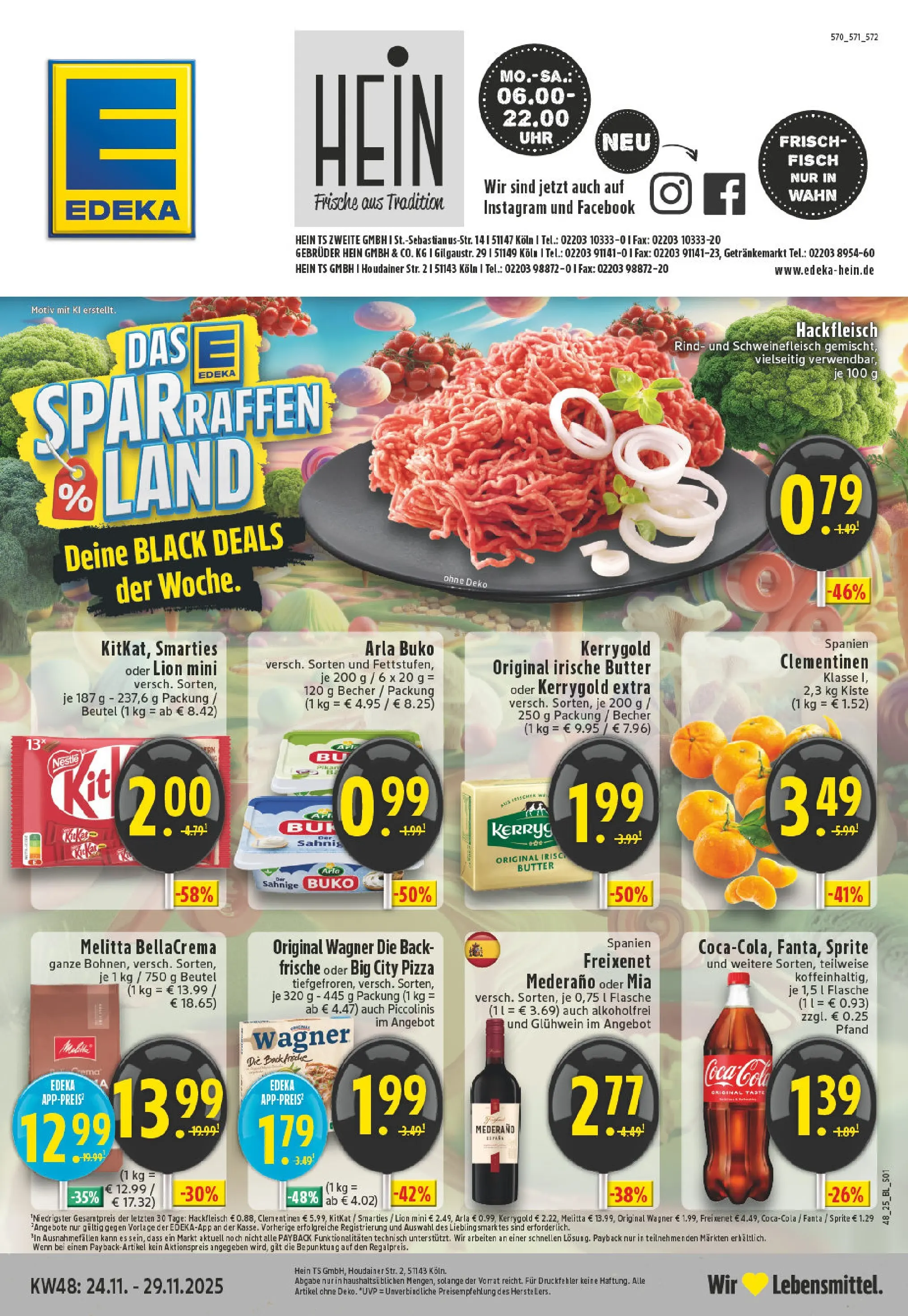 Edeka prospekt Köln	 (ab 23.11.2025) » Angebote Online | Seite: 1 | Produkte: Fanta, Smarties, Pizza, Schweinefleisch
