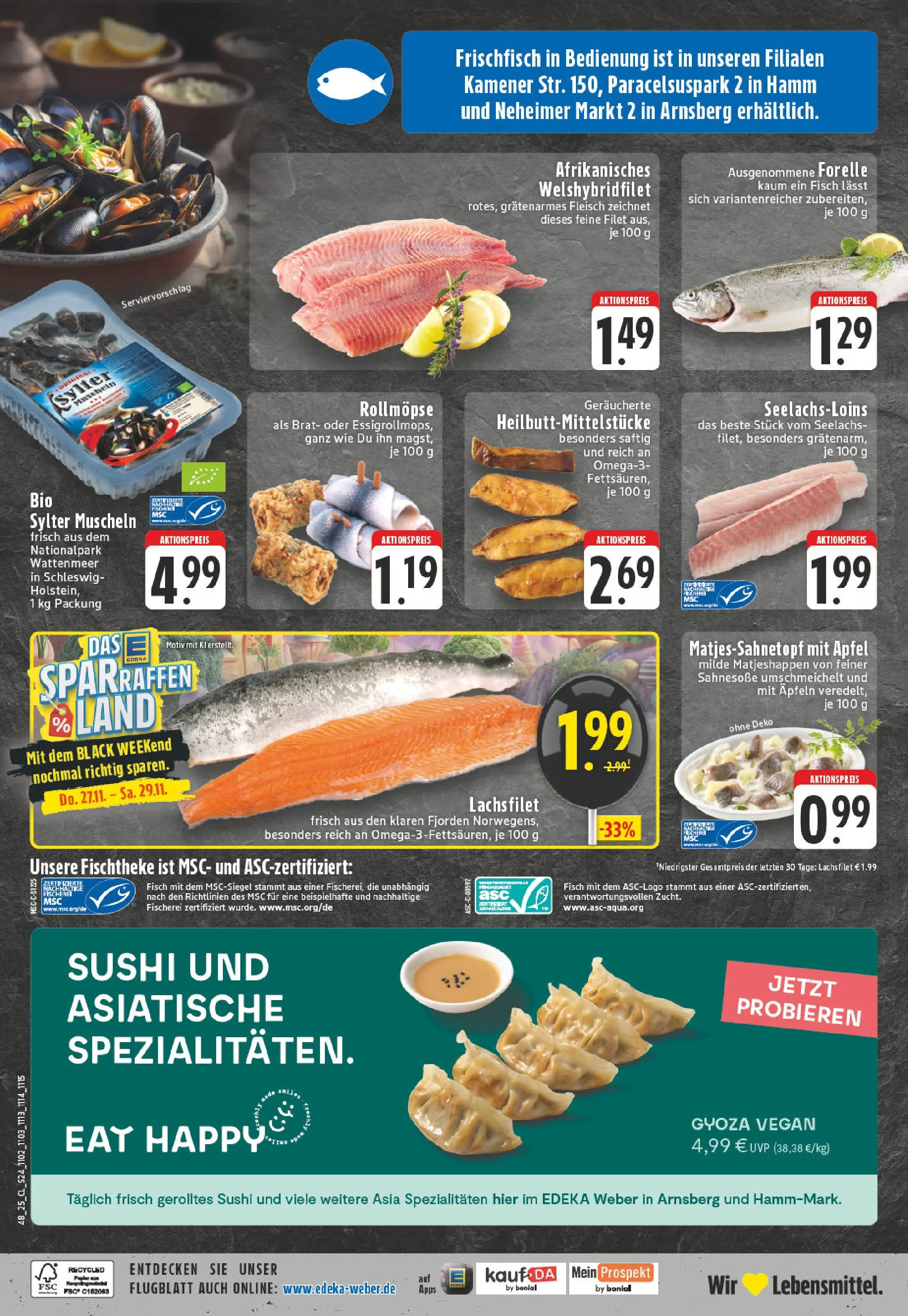 Edeka prospekt Hamm-Pelkum	 (ab 23.11.2025) » Angebote Online | Seite: 24 | Produkte: Äpfel, Apple, Fisch, Fleisch