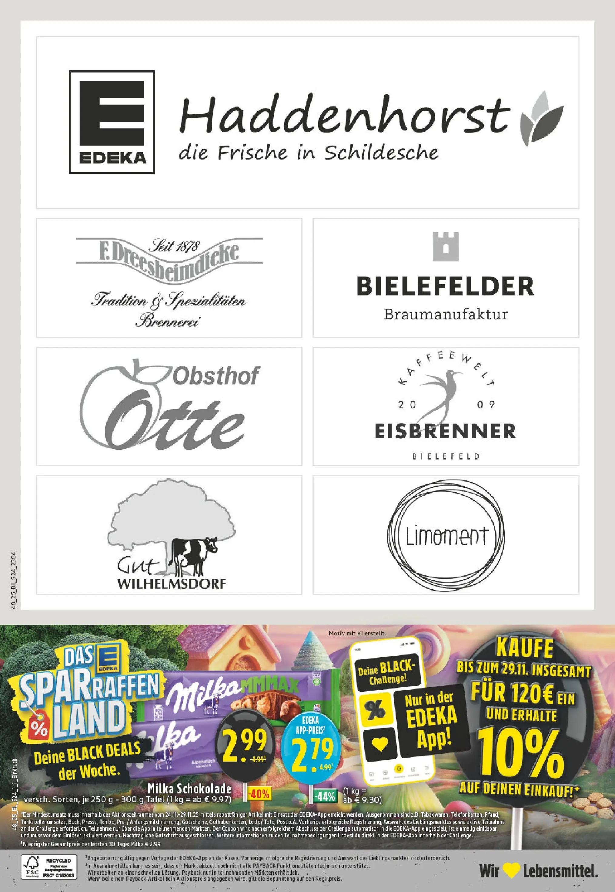 Edeka prospekt Bielefeld	 (ab 23.11.2025) » Angebote Online | Seite: 24 | Produkte: Schokolade, Milka schokolade, Milka