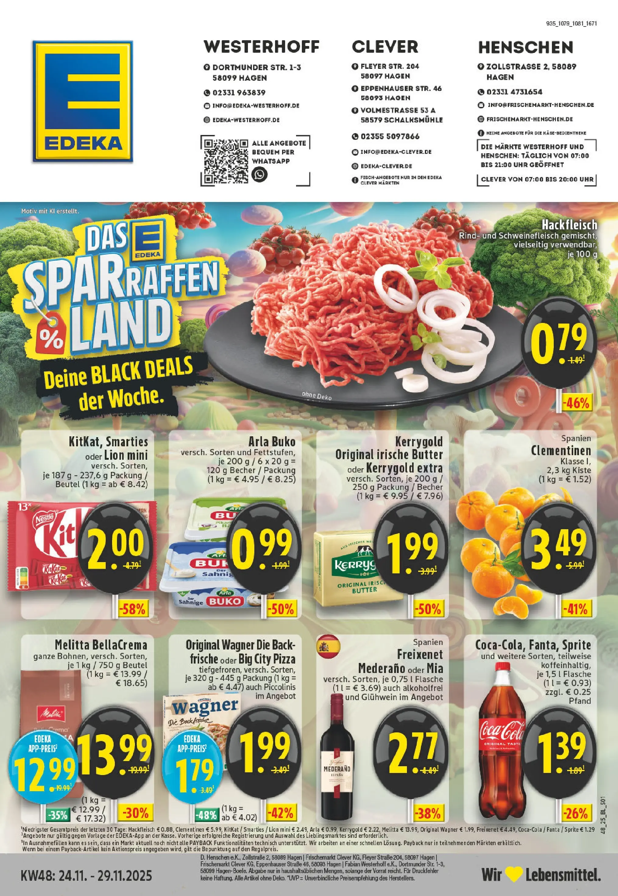 Edeka prospekt Hagen	 (ab 23.11.2025) » Angebote Online | Seite: 1 | Produkte: Fanta, Sprite, Butter, Piccolinis