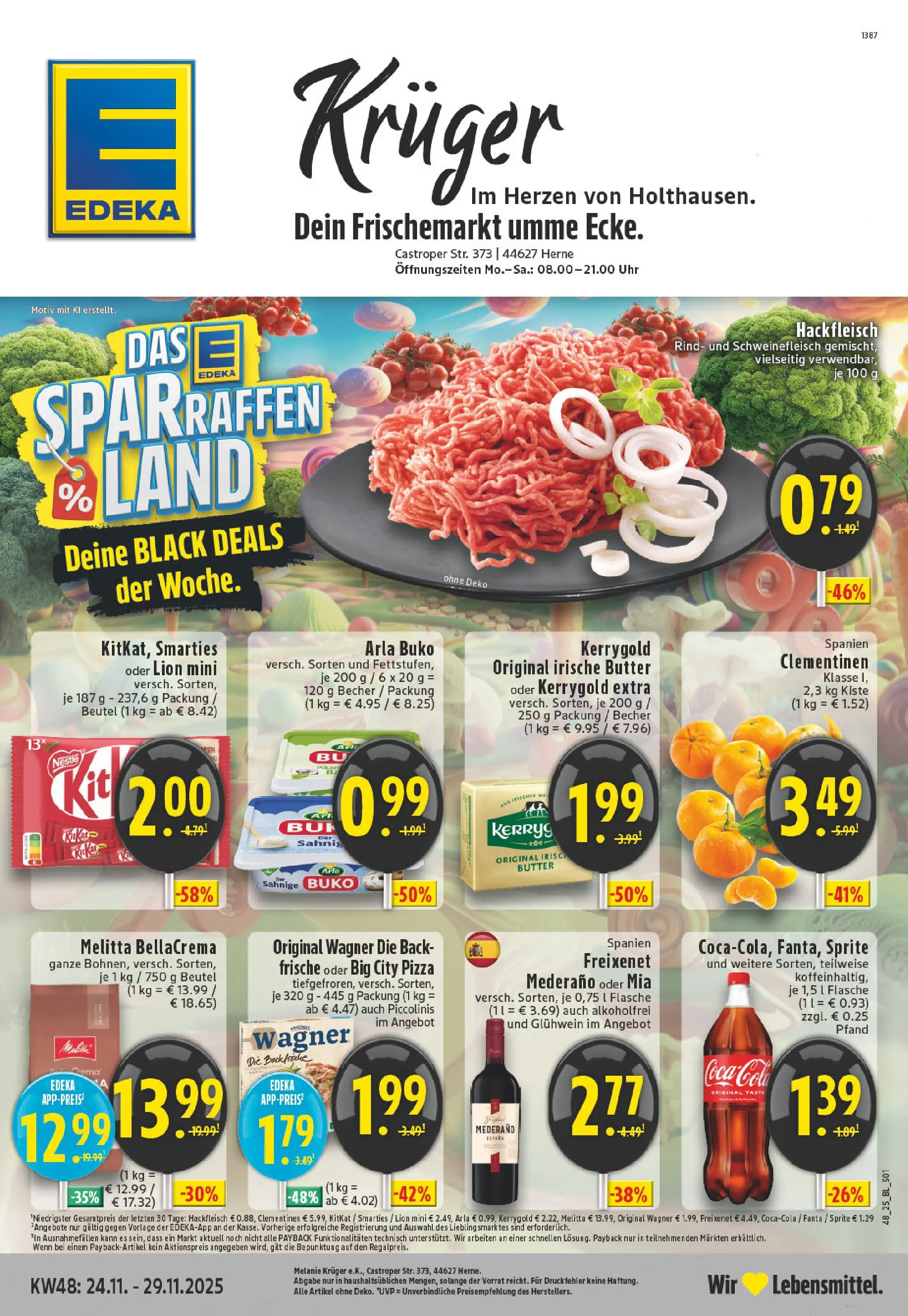 Edeka prospekt Herne	 (ab 23.11.2025) » Angebote Online | Seite: 1 | Produkte: Cola, Freixenet, Smarties, Piccolinis