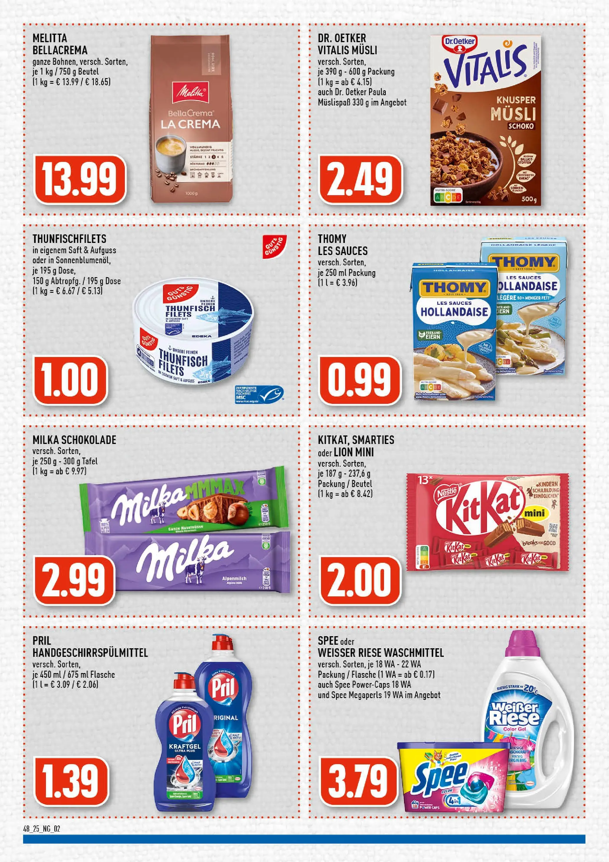 Edeka prospekt Wermelskirchen	 (ab 23.11.2025) » Angebote Online | Seite: 2 | Produkte: Thunfisch, Schokolade, Milka schokolade, Smarties