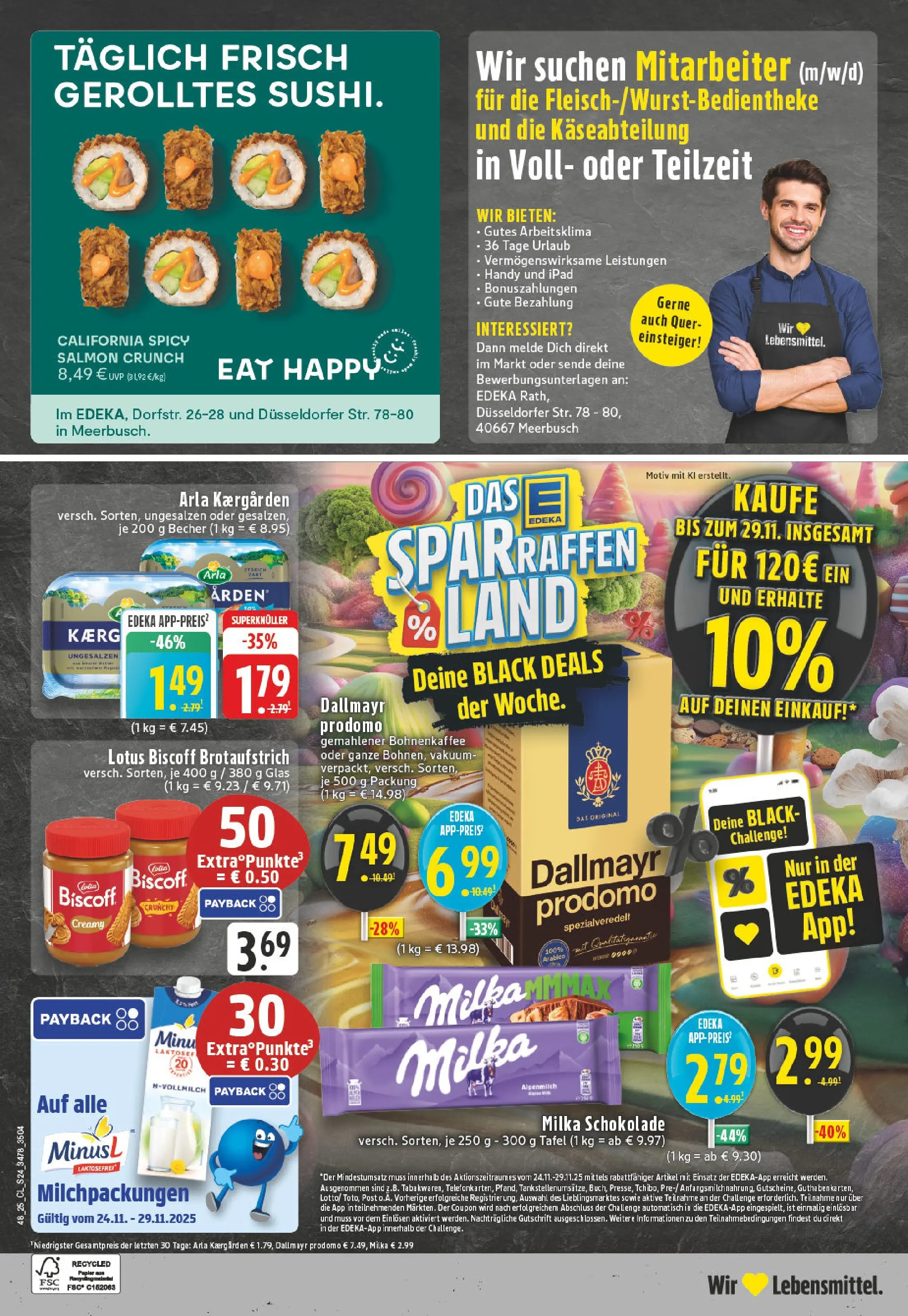 Edeka prospekt Meerbusch-Büderich	 (ab 23.11.2025) » Angebote Online | Seite: 24 | Produkte: Schokolade, Ipad, Milka, Dallmayr prodomo