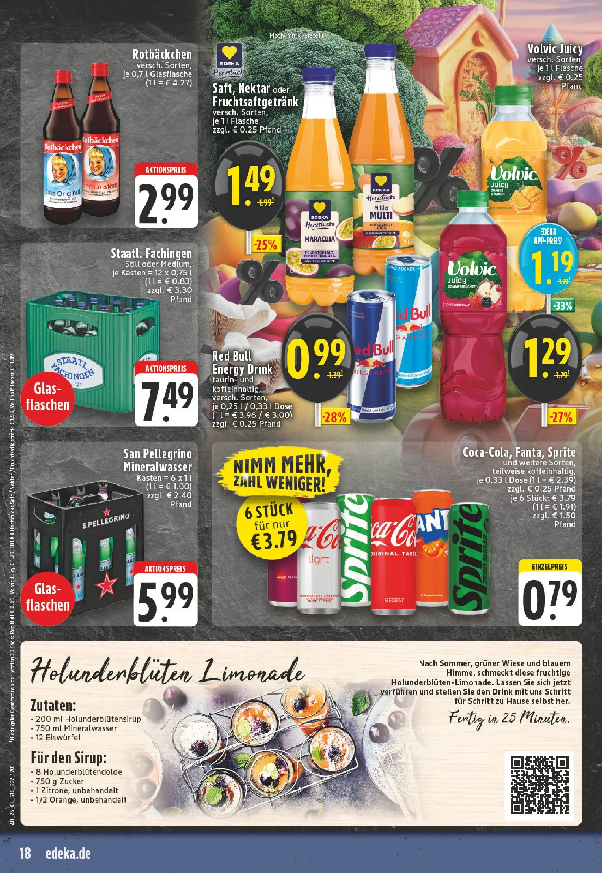 Edeka prospekt Leichlingen-Witzhelden	 (ab 23.11.2025) » Angebote Online | Seite: 18 | Produkte: Energy, Sirup, Zucker, Volvic