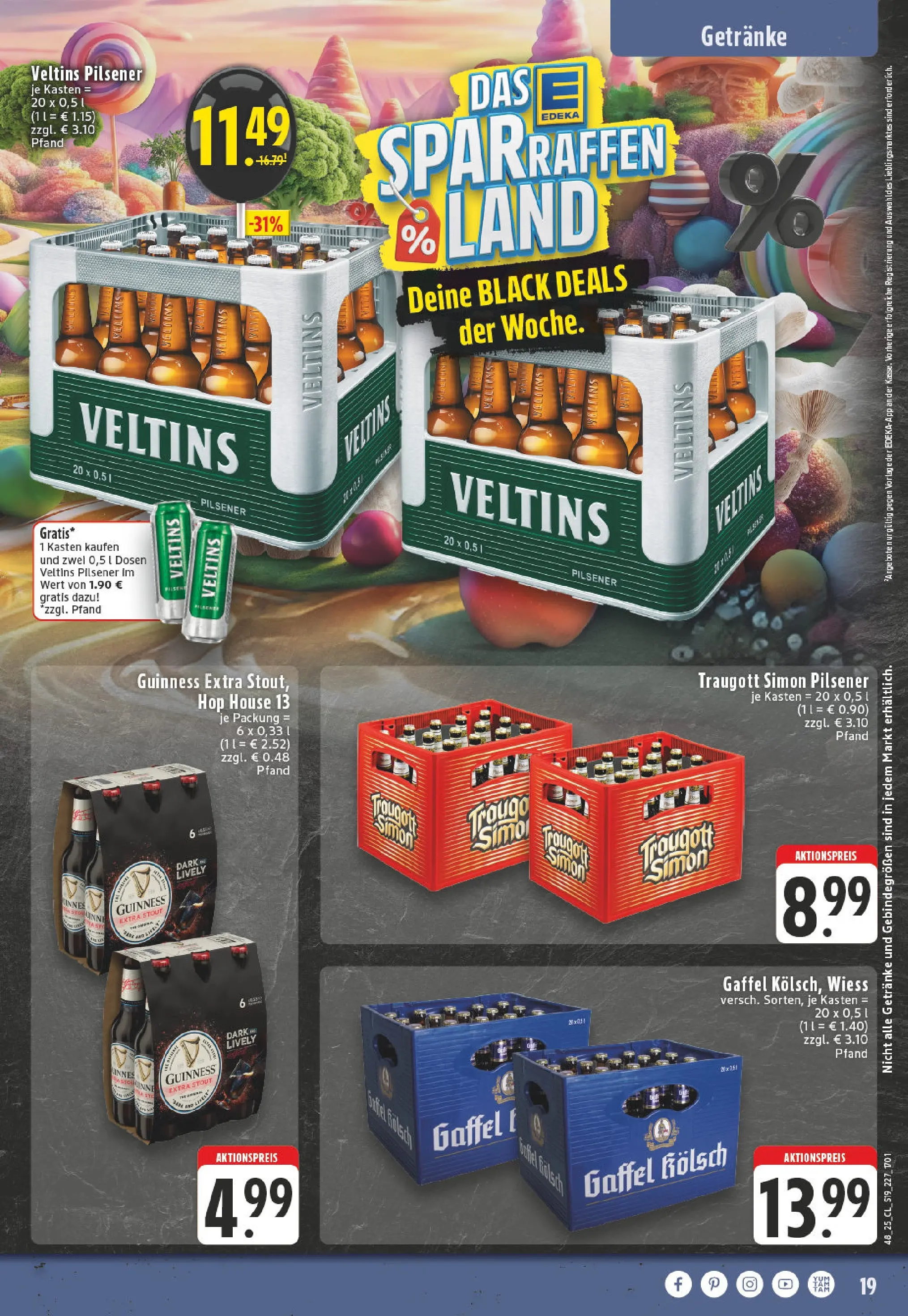 Edeka prospekt Leichlingen-Witzhelden	 (ab 23.11.2025) » Angebote Online | Seite: 19 | Produkte: Veltins