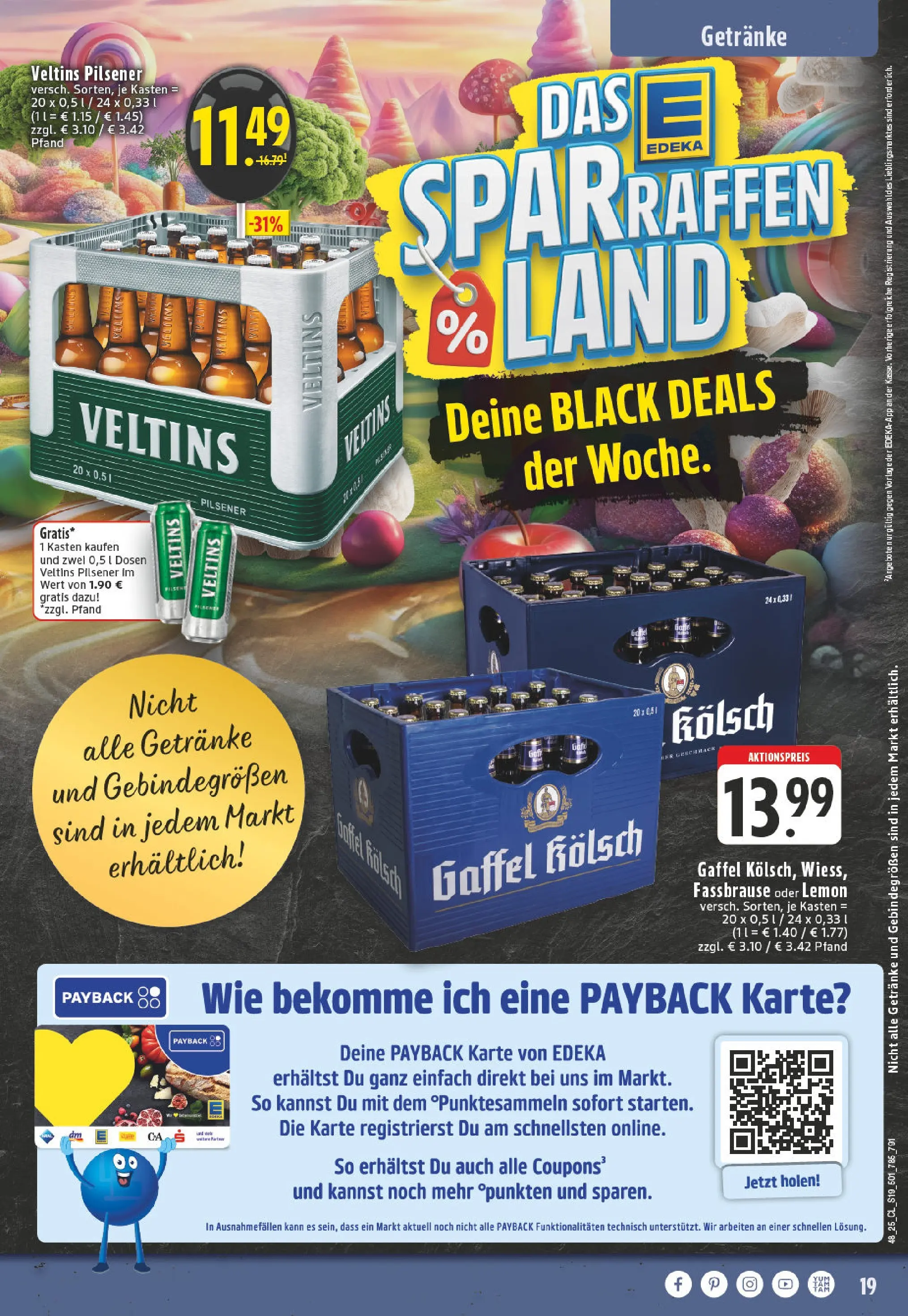 Edeka prospekt Siegburg	 (ab 23.11.2025) » Angebote Online | Seite: 19 | Produkte: Fassbrause, Veltins