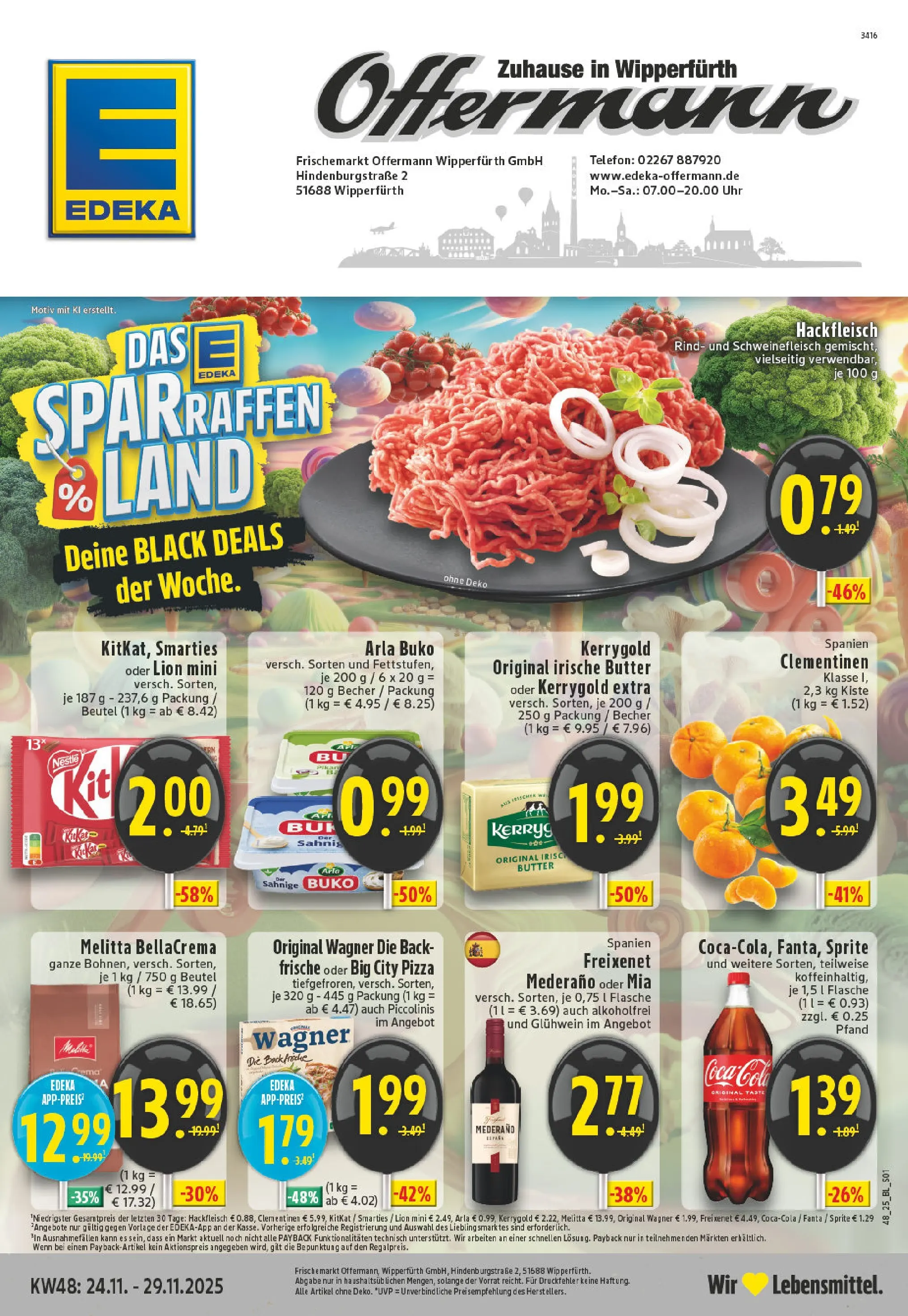 Edeka prospekt Wipperfürth	 (ab 23.11.2025) » Angebote Online | Seite: 1 | Produkte: Fanta, Sprite, Pizza, Uhr