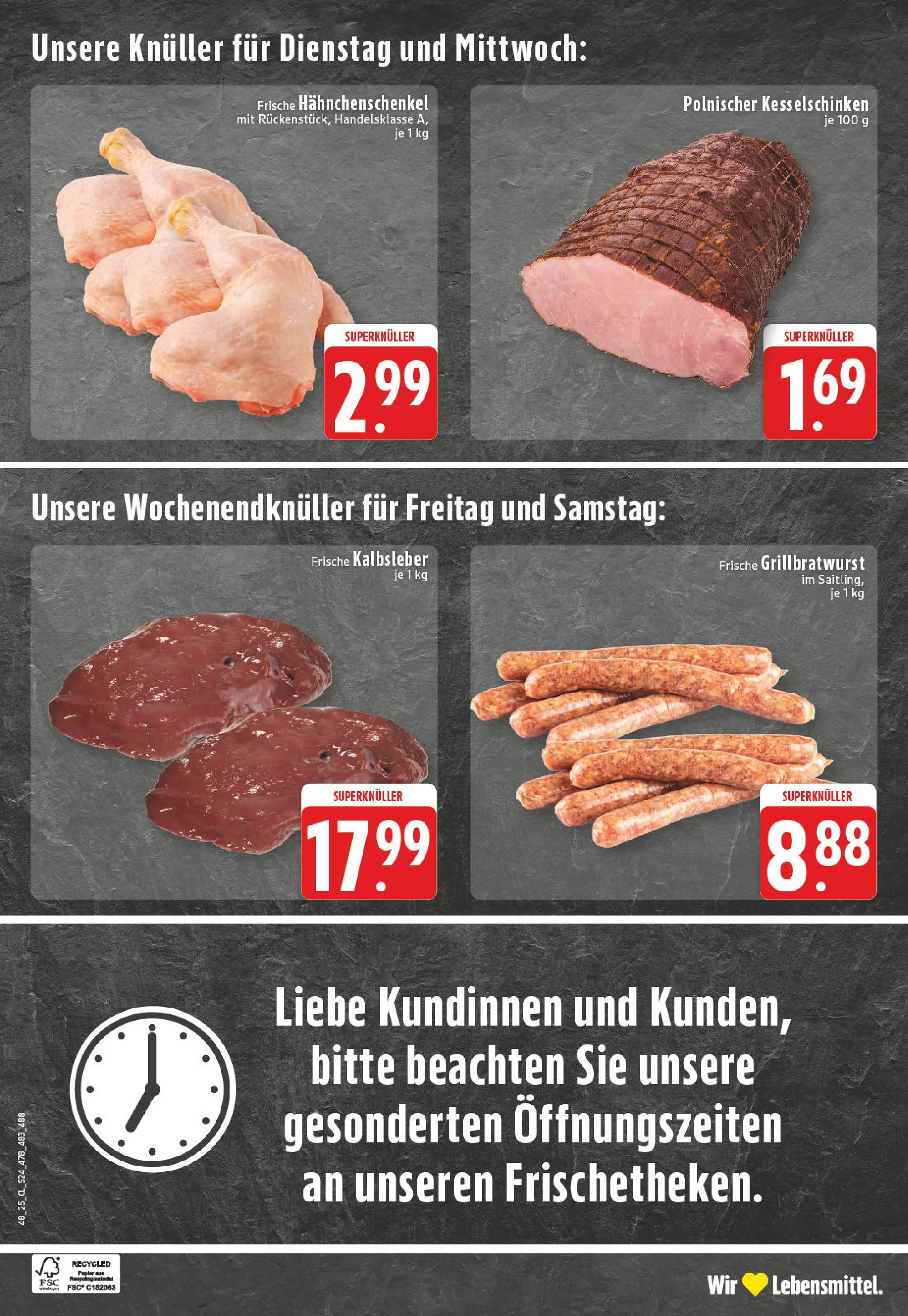 Edeka prospekt Bonn	 (ab 23.11.2025) » Angebote Online | Seite: 24 | Produkte: Hahnchenschenkel, Kalbsleber