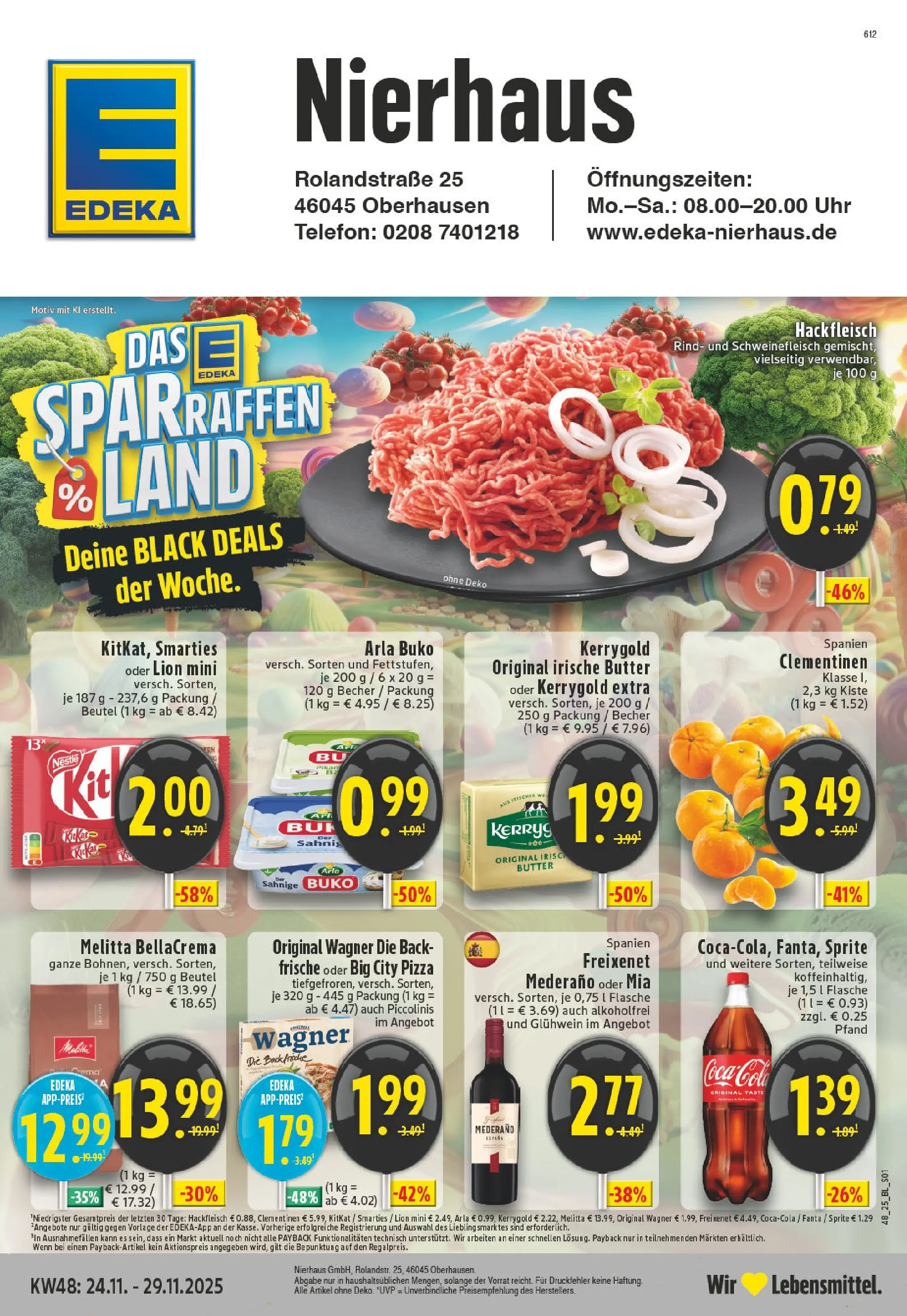 Edeka prospekt Oberhausen	 (ab 23.11.2025) » Angebote Online | Seite: 1 | Produkte: Sprite, Freixenet mederano, Arla buko, Schweinefleisch
