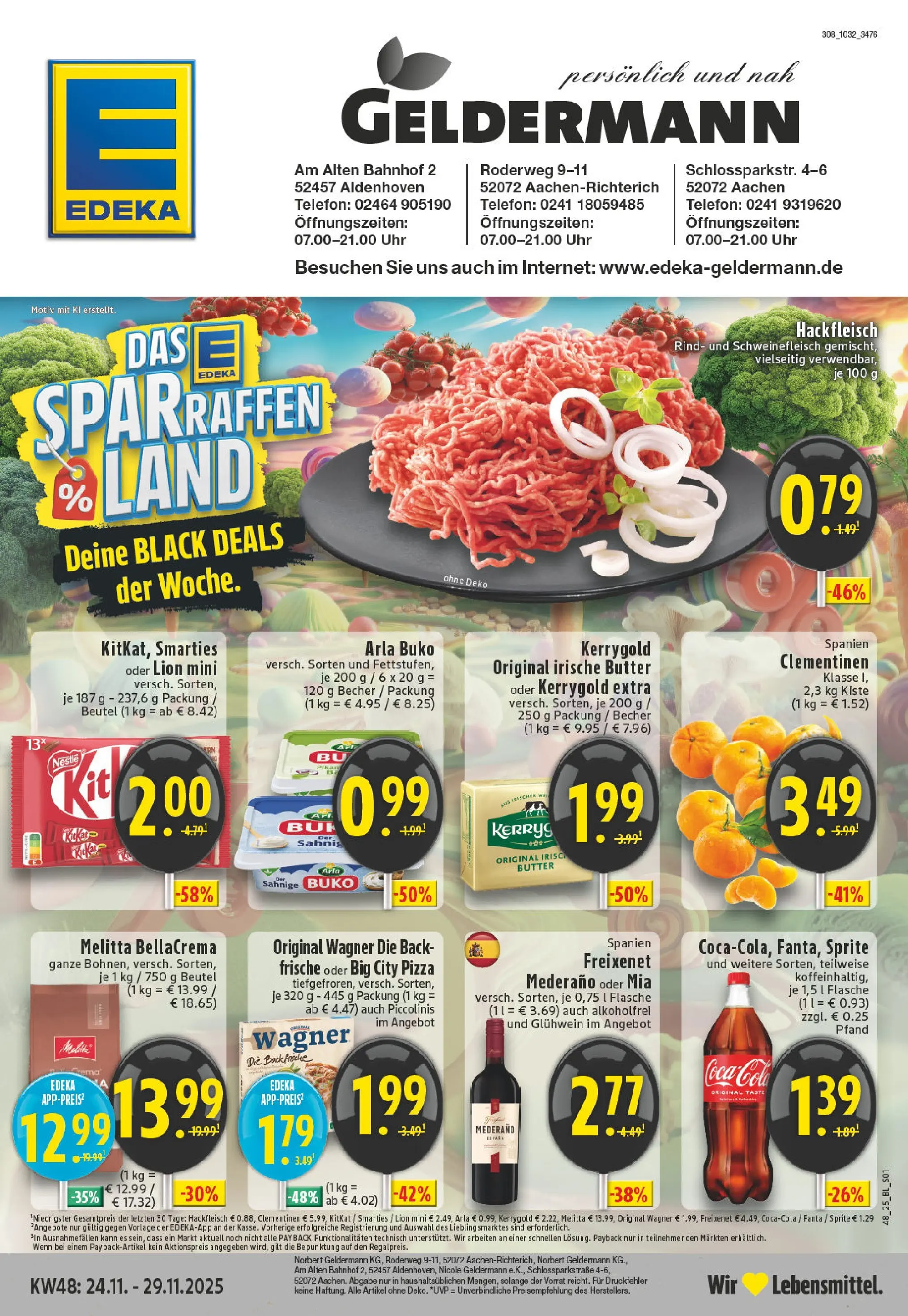 Edeka prospekt Aachen	 (ab 23.11.2025) » Angebote Online | Seite: 1 | Produkte: Melitta, Fanta, Freixenet mederano, Pizza