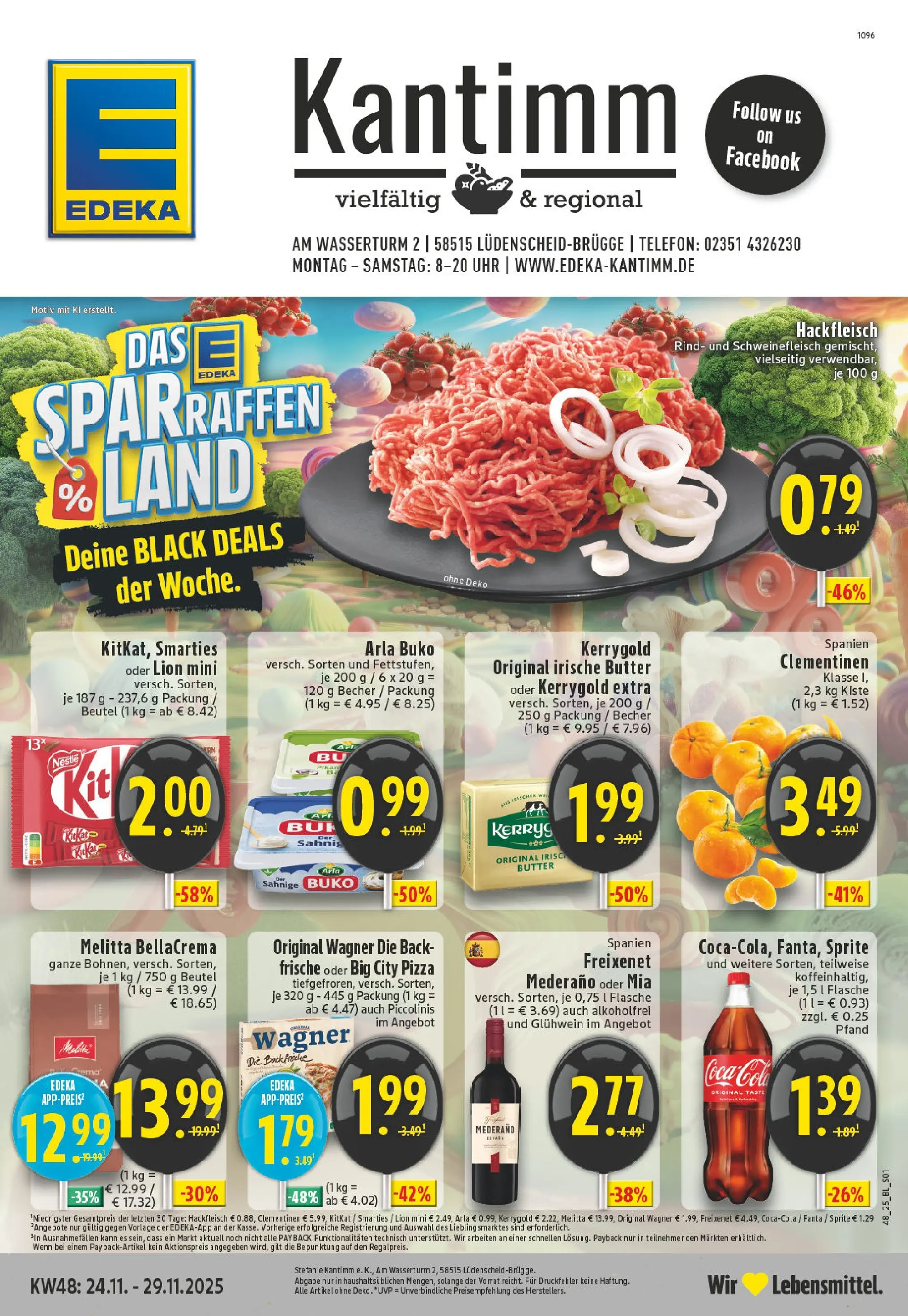 Edeka prospekt Lüdenscheid	 (ab 23.11.2025) » Angebote Online | Seite: 1 | Produkte: Freixenet, Arla buko, Schweinefleisch, Uhr