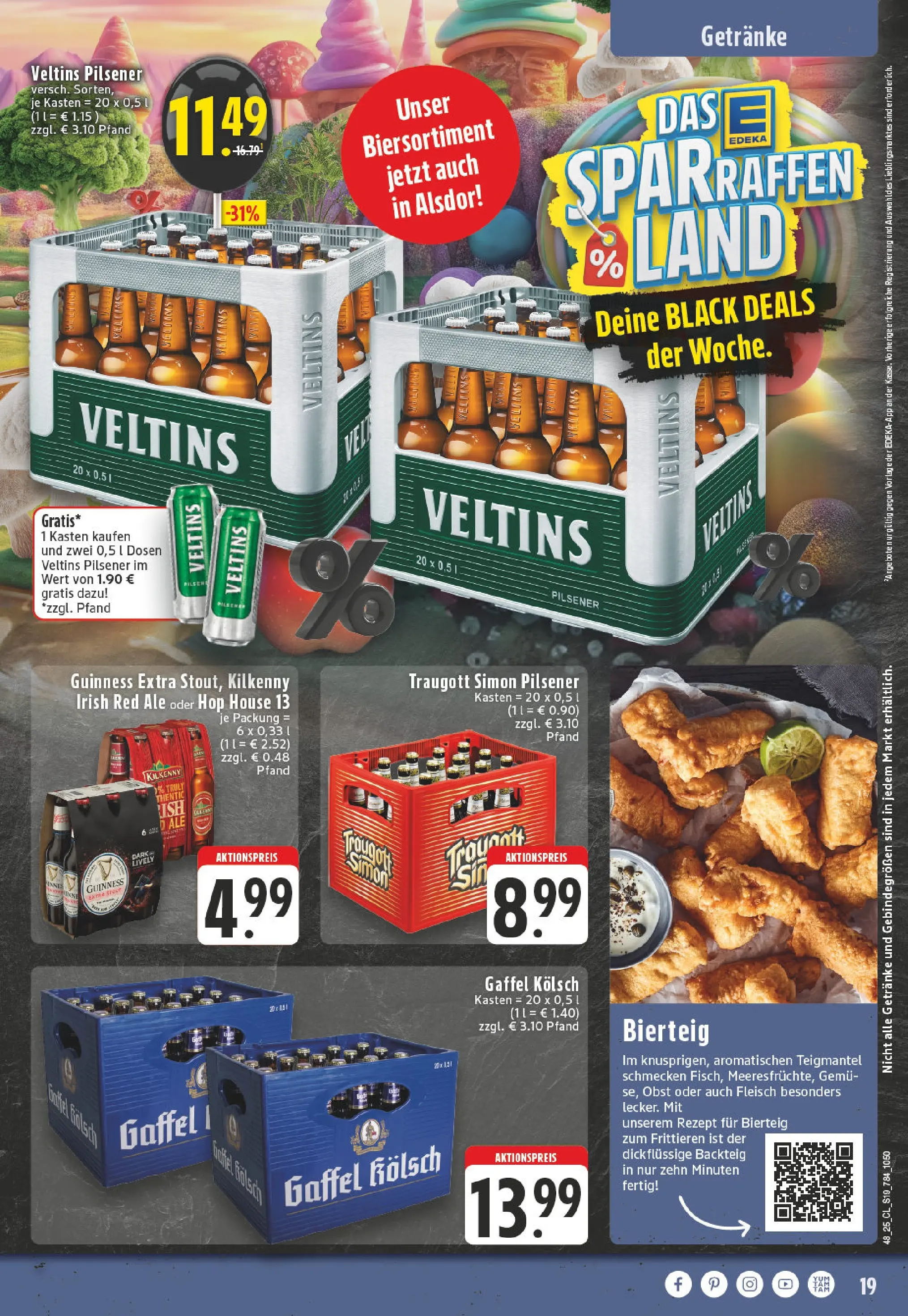 Edeka prospekt Roetgen	 (ab 23.11.2025) » Angebote Online | Seite: 19 | Produkte: Obst, Fleisch, Veltins