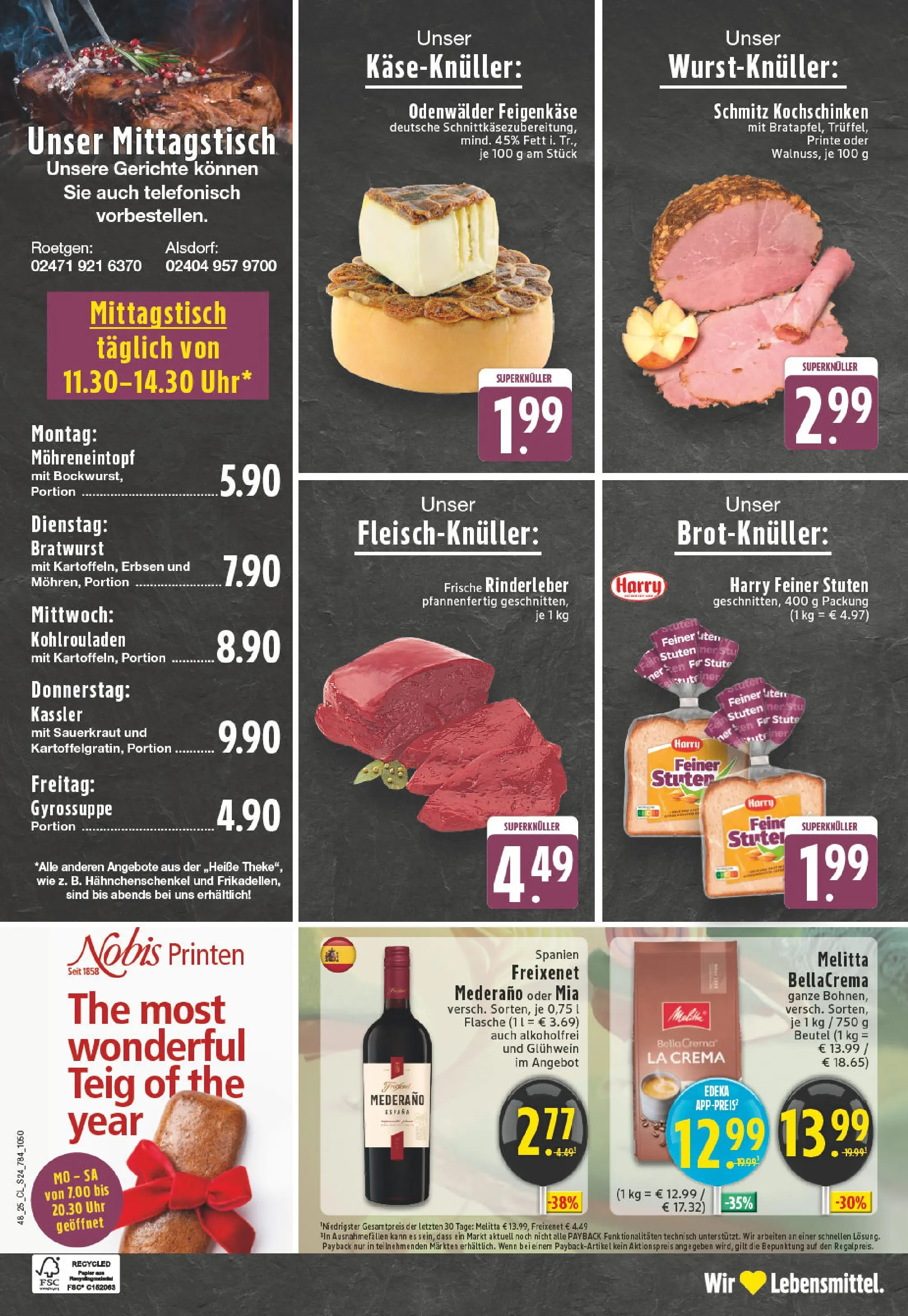 Edeka prospekt Roetgen	 (ab 23.11.2025) » Angebote Online | Seite: 24 | Produkte: Freixenet, Bratwurst, Erbsen, Uhr