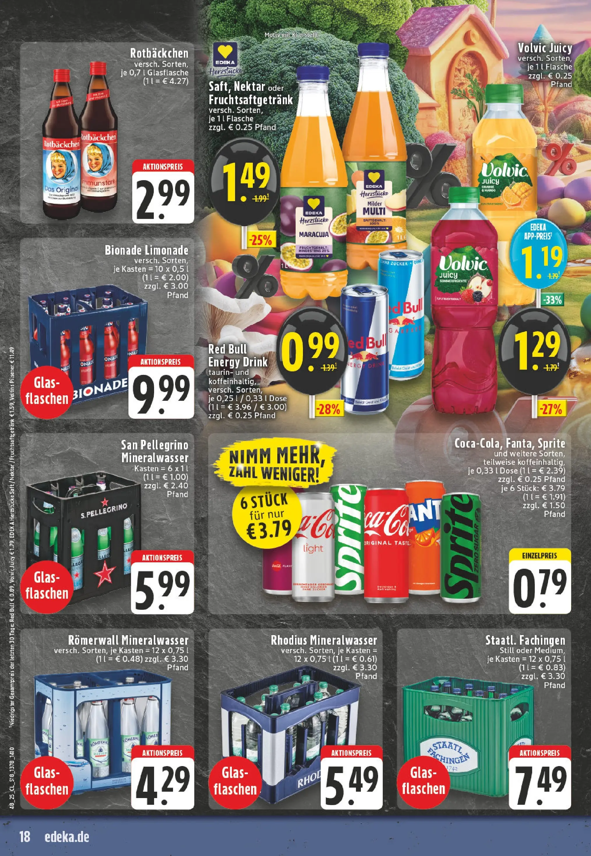 Edeka prospekt Ransbach-Baumbach	 (ab 23.11.2025) » Angebote Online | Seite: 18 | Produkte: Energy, Mineralwasser, Zucker, Veltins
