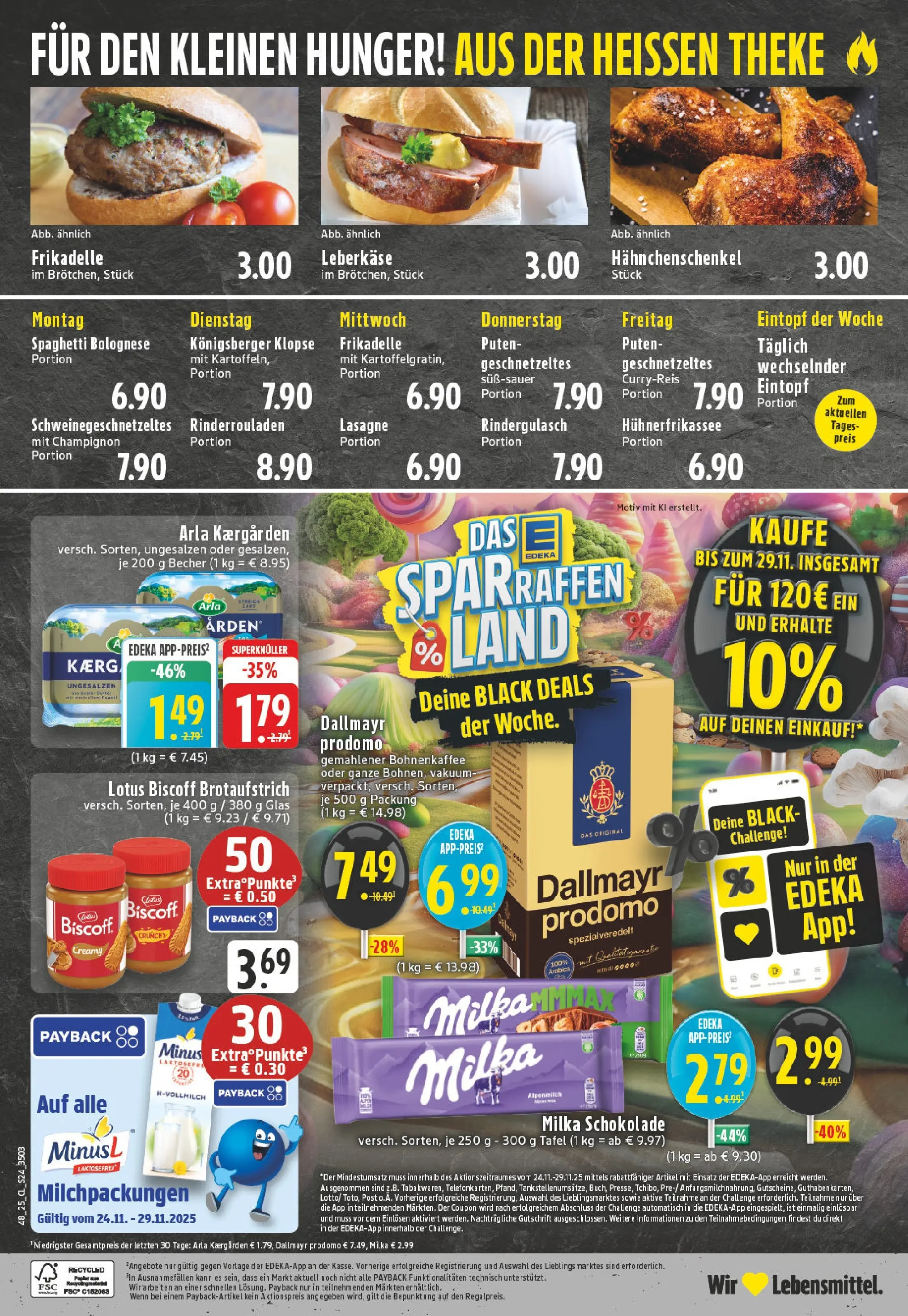 Edeka prospekt Meerbusch	 (ab 23.11.2025) » Angebote Online | Seite: 24 | Produkte: Rinderrouladen, Theke, Schokolade, Milka