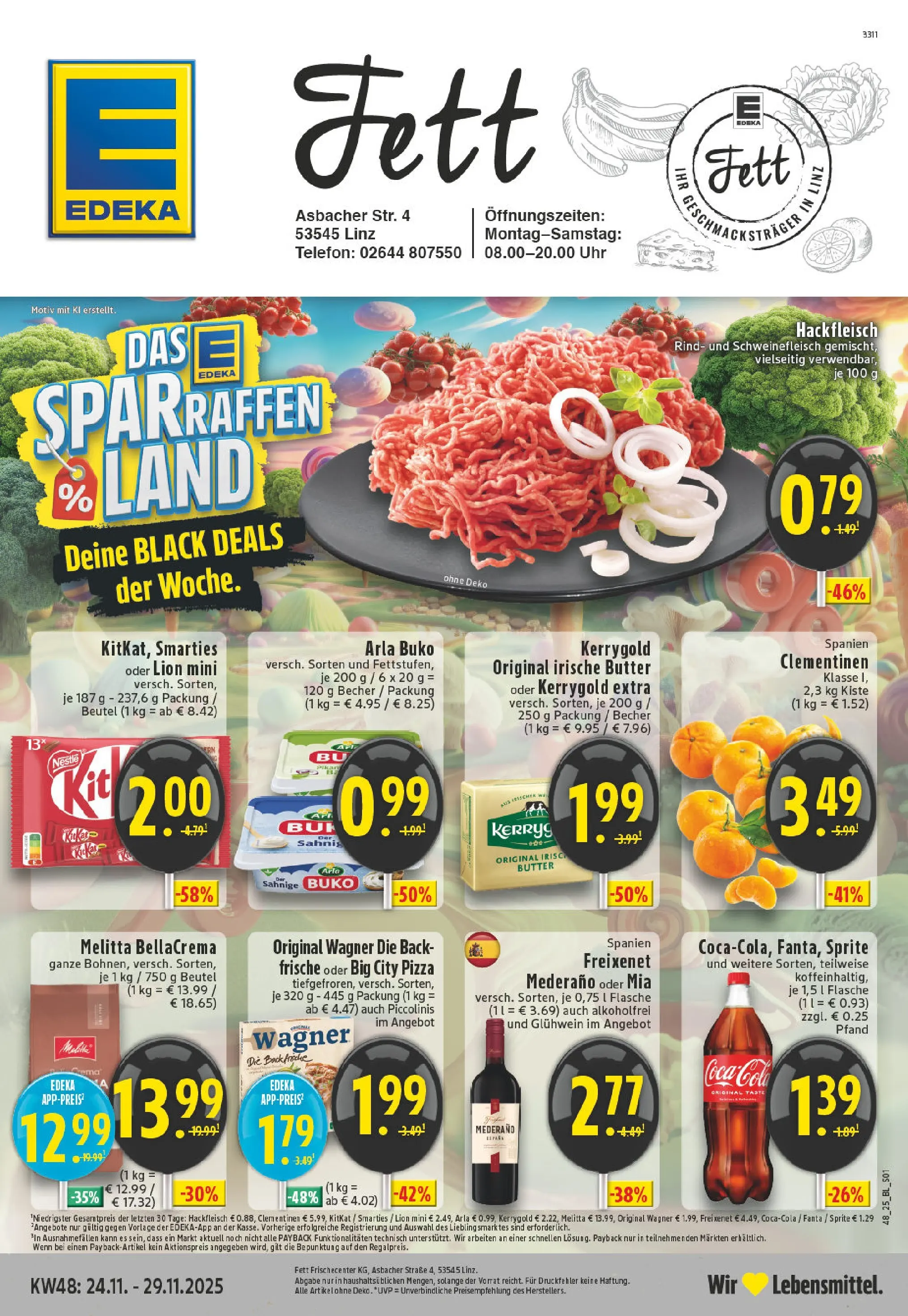 Edeka prospekt Linz Am Rhein	 (ab 23.11.2025) » Angebote Online | Seite: 1 | Produkte: Fanta, Freixenet, Smarties, Arla buko