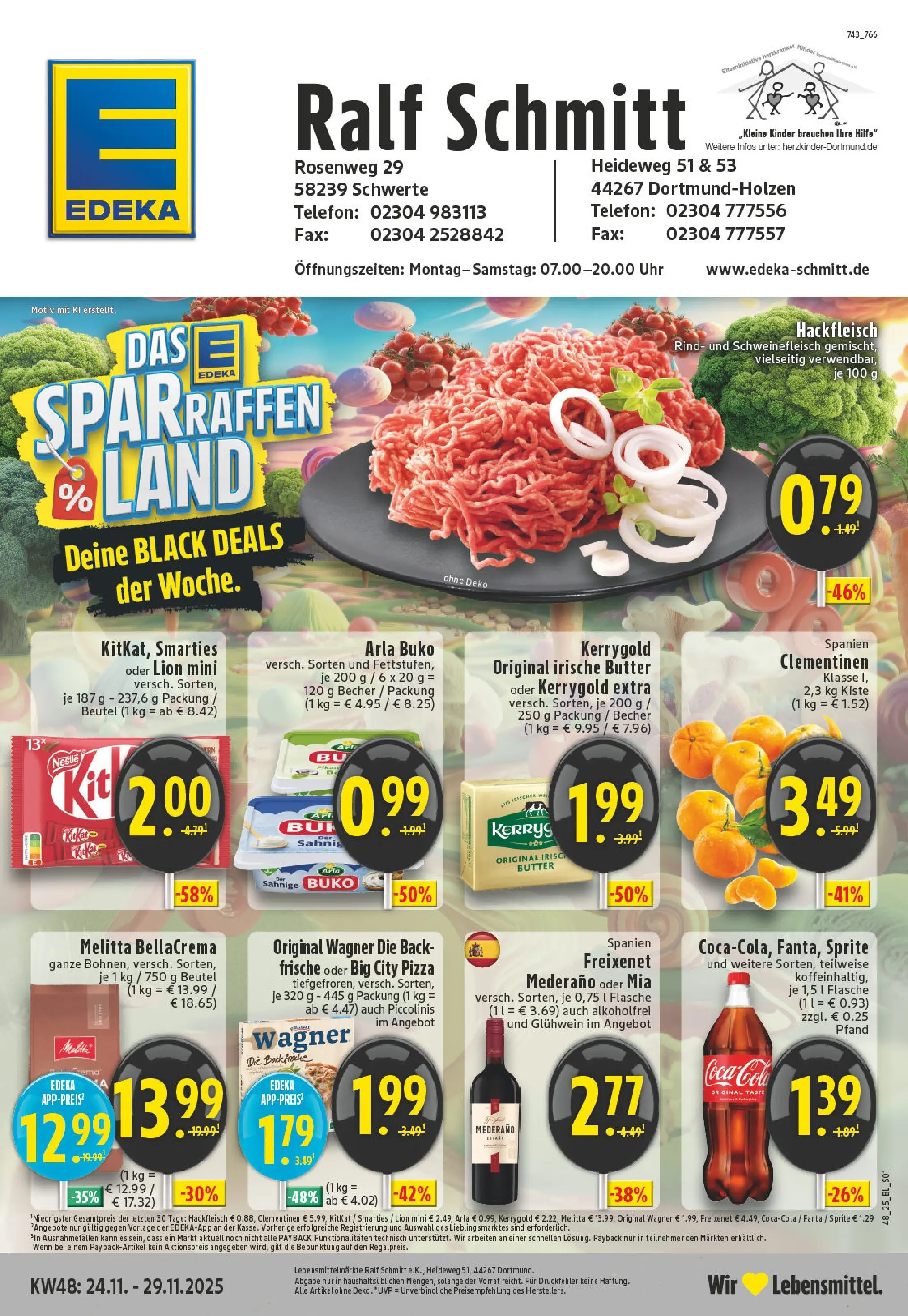 Edeka prospekt Dortmund-Holzen	 (ab 23.11.2025) » Angebote Online | Seite: 1 | Produkte: Almette, Pils, Volvic touch, Lachs