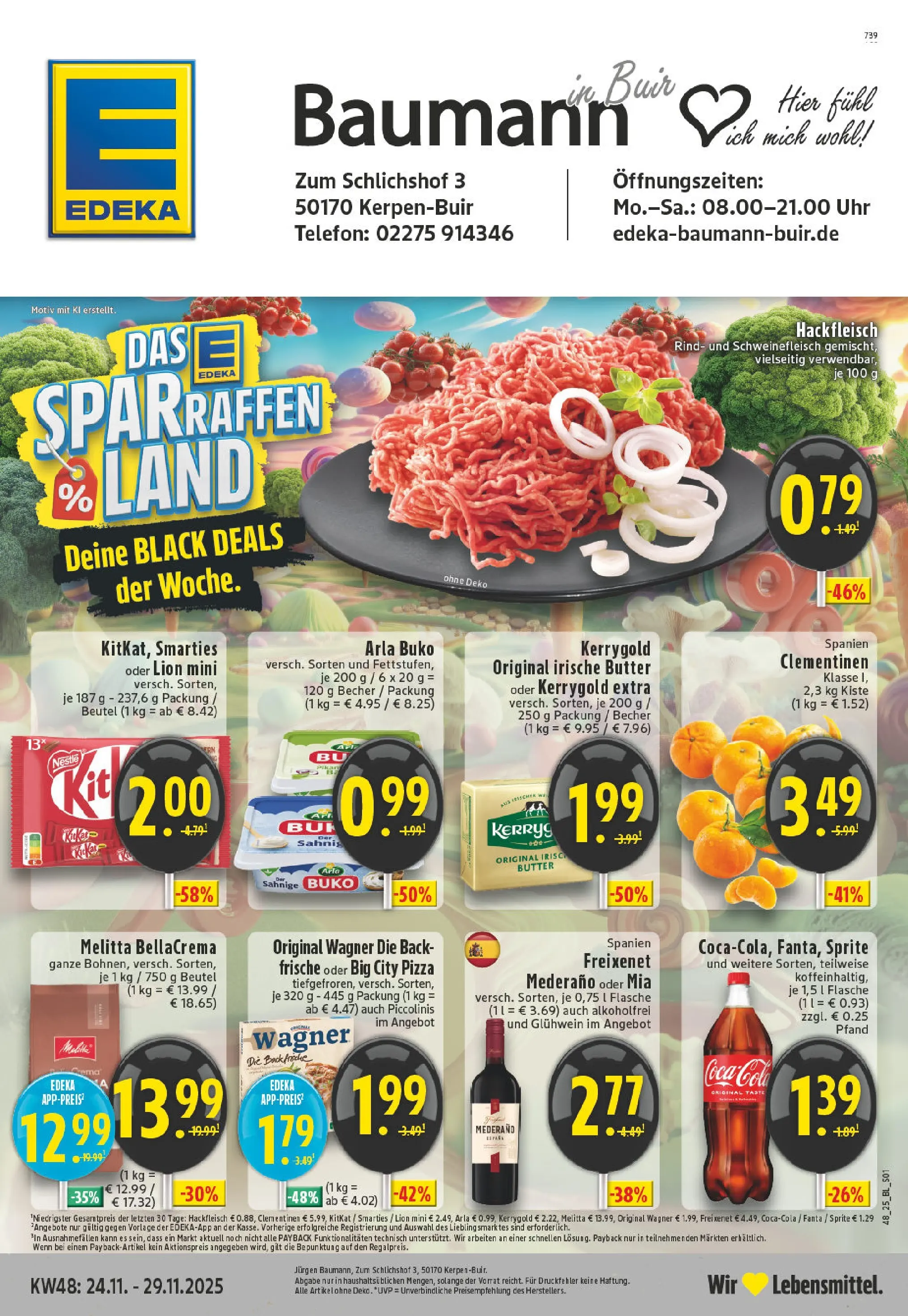Edeka prospekt Kerpen	 (ab 23.11.2025) » Angebote Online | Seite: 1 | Produkte: Fanta, Cola, Piccolinis, Telefon