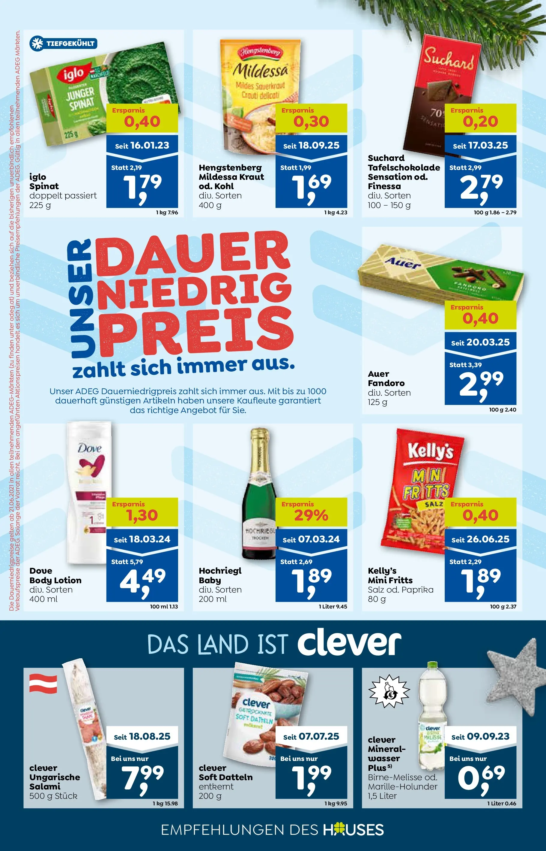 ADEG Weissenbach von 27.11.2025 - Aktuelle Angebote | Seite: 10 | Produkte: Wasser, Salz, Kraut, Salami