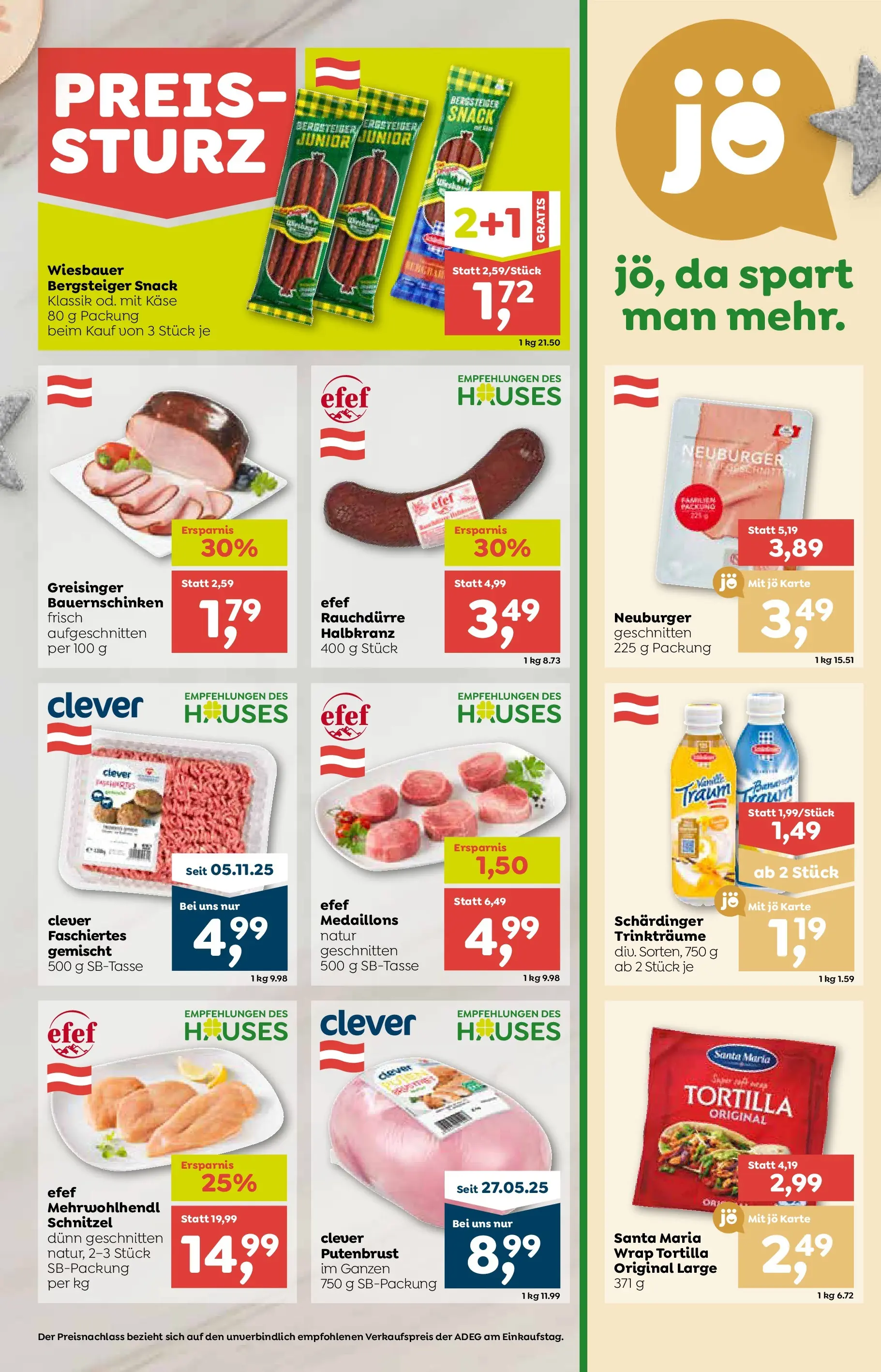 ADEG Weissenbach von 27.11.2025 - Aktuelle Angebote | Seite: 5 | Produkte: Käse