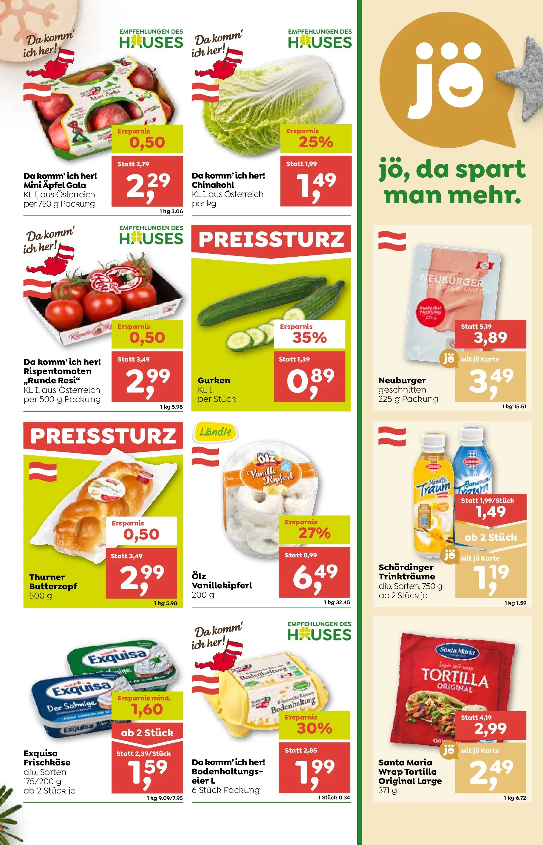 ADEG Sonntag von 27.11.2025 - Aktuelle Angebote | Seite: 3 | Produkte: Gurken, Chinakohl, Eier, Äpfel