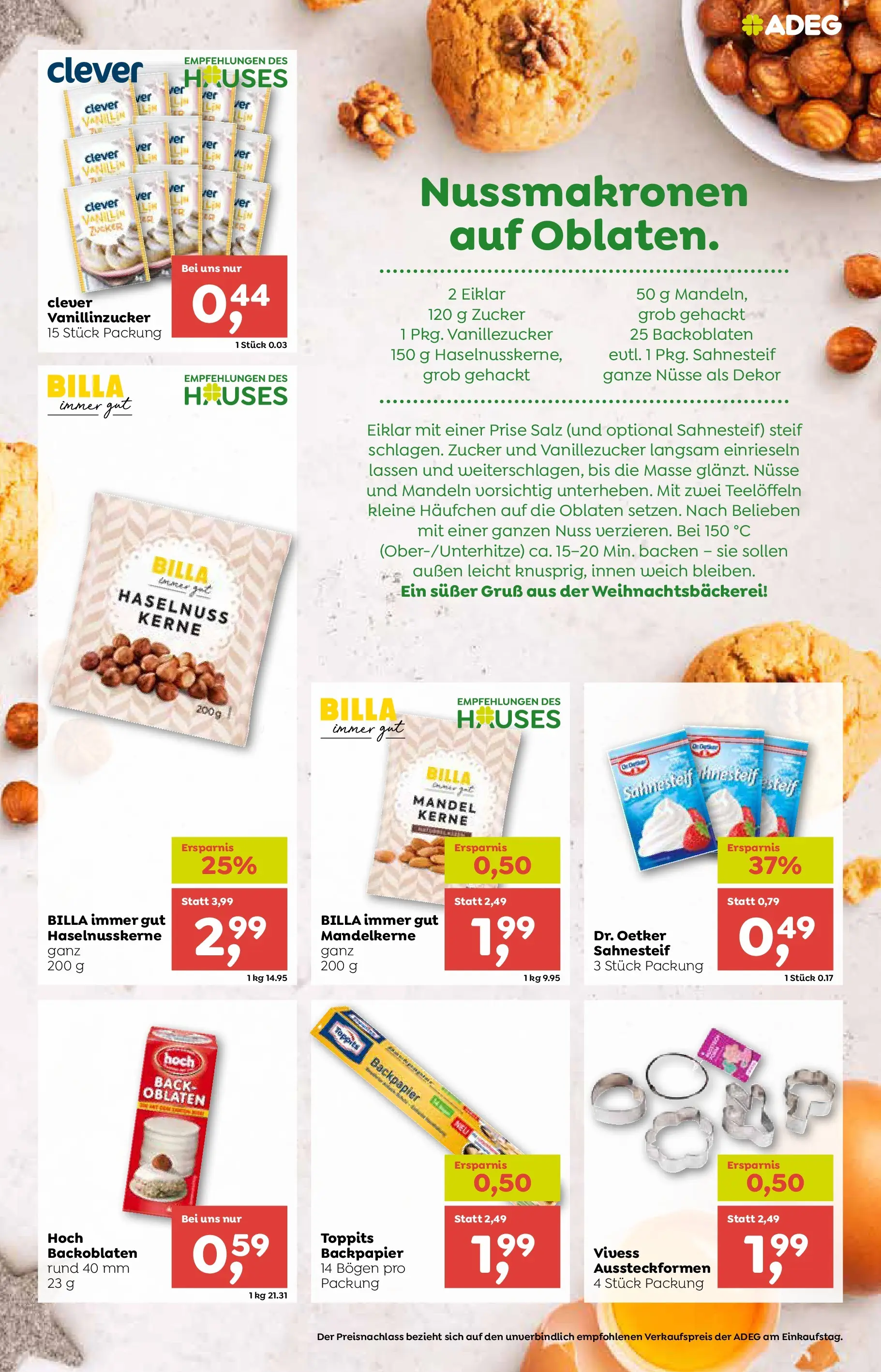 ADEG - ADEG: Backen von 26.11.2025 - Aktuelle Angebote | Seite: 3 | Produkte: Nüsse, Salz, Zucker
