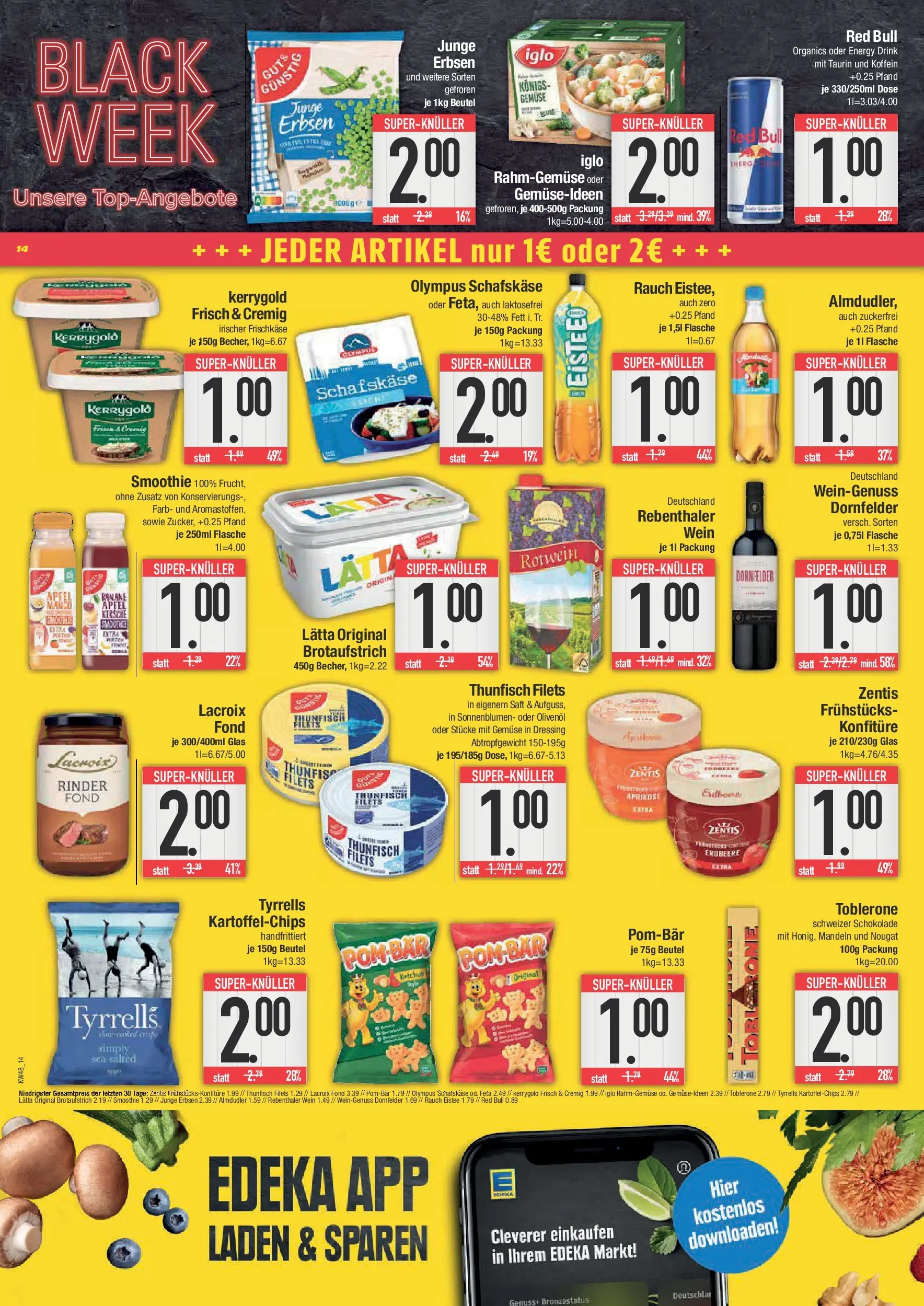 Edeka prospekt Neustadt	 (ab 23.11.2025) » Angebote Online | Seite: 14 | Produkte: Red bull, Thunfisch, Dressing, Chips