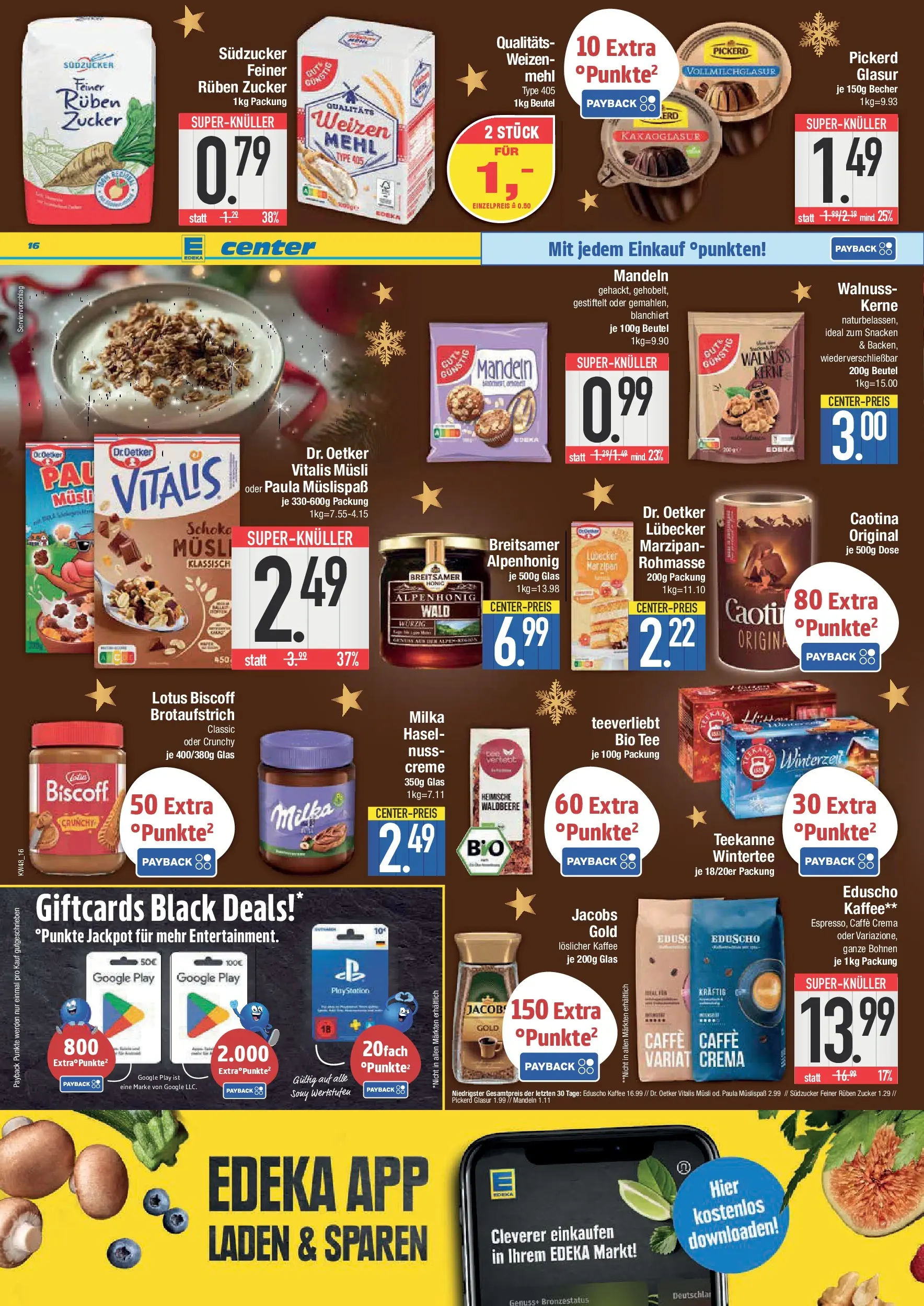 Edeka prospekt Neustadt	 (ab 23.11.2025) » Angebote Online | Seite: 16 | Produkte: Musli, Kaffee, Milka, Creme