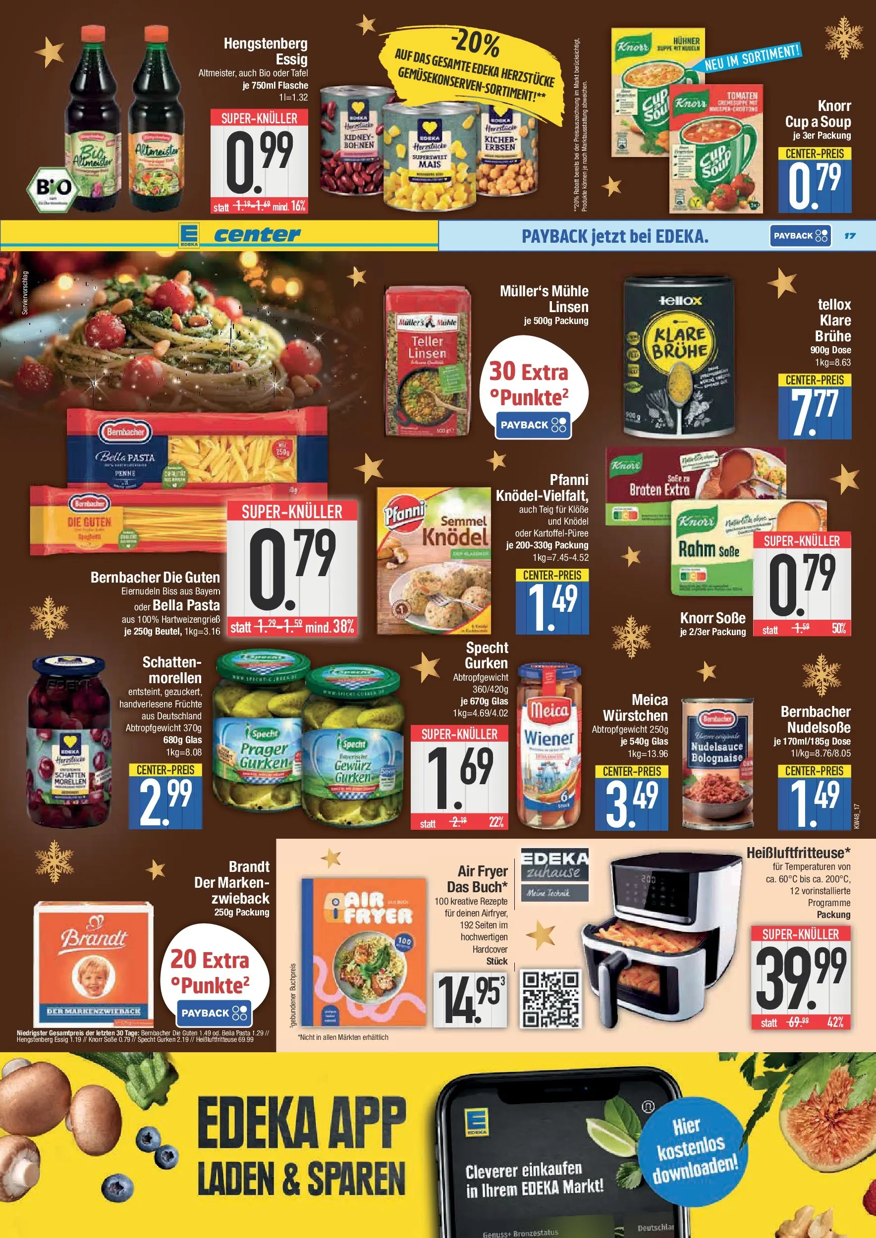 Edeka prospekt Neustadt	 (ab 23.11.2025) » Angebote Online | Seite: 17 | Produkte: Essig, Tomaten, Pasta, Gurken