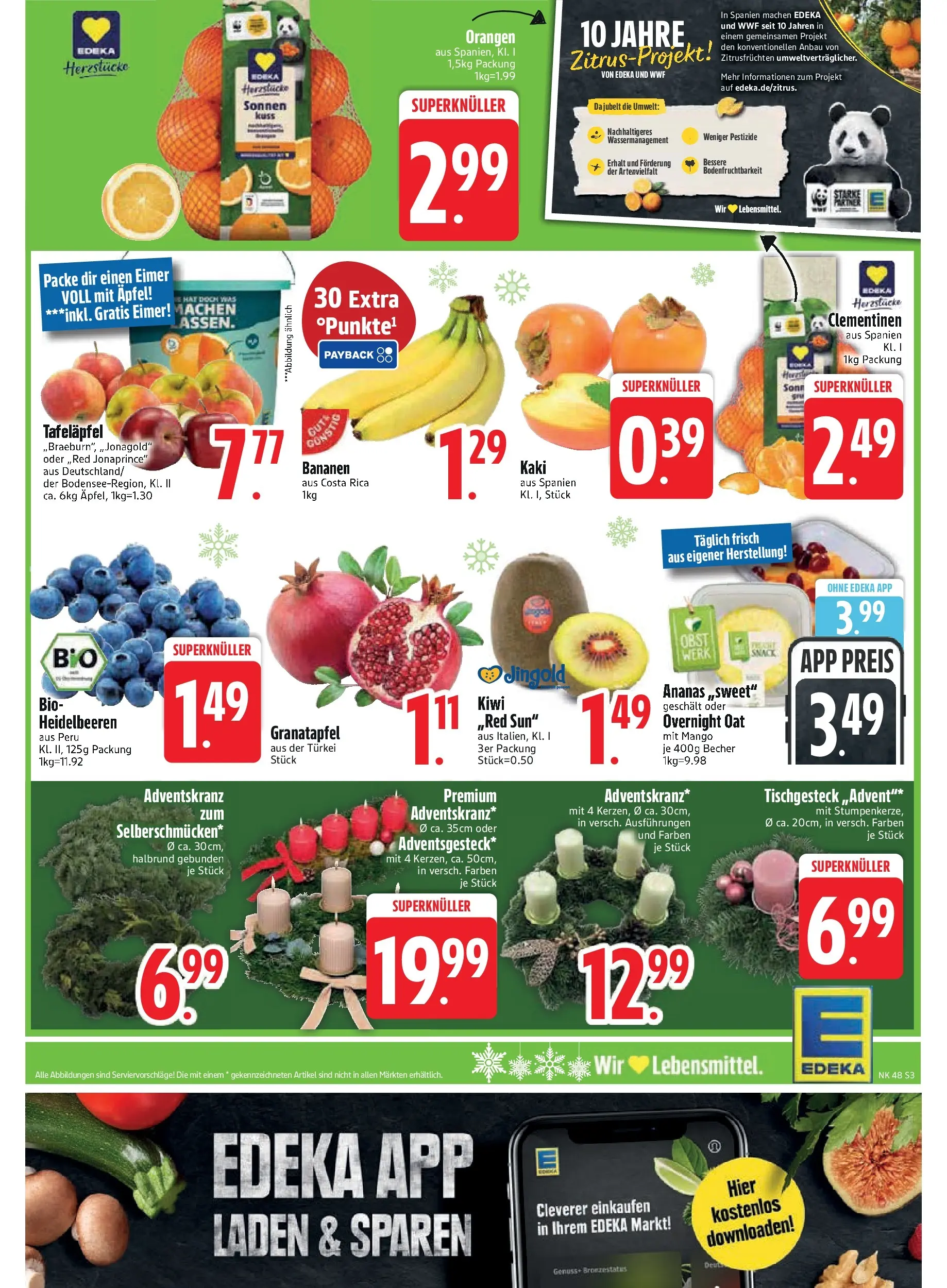 Edeka prospekt Vohburg	 (ab 23.11.2025) » Angebote Online | Seite: 5 | Produkte: Granatapfel, Äpfel, Bananen, Orangen