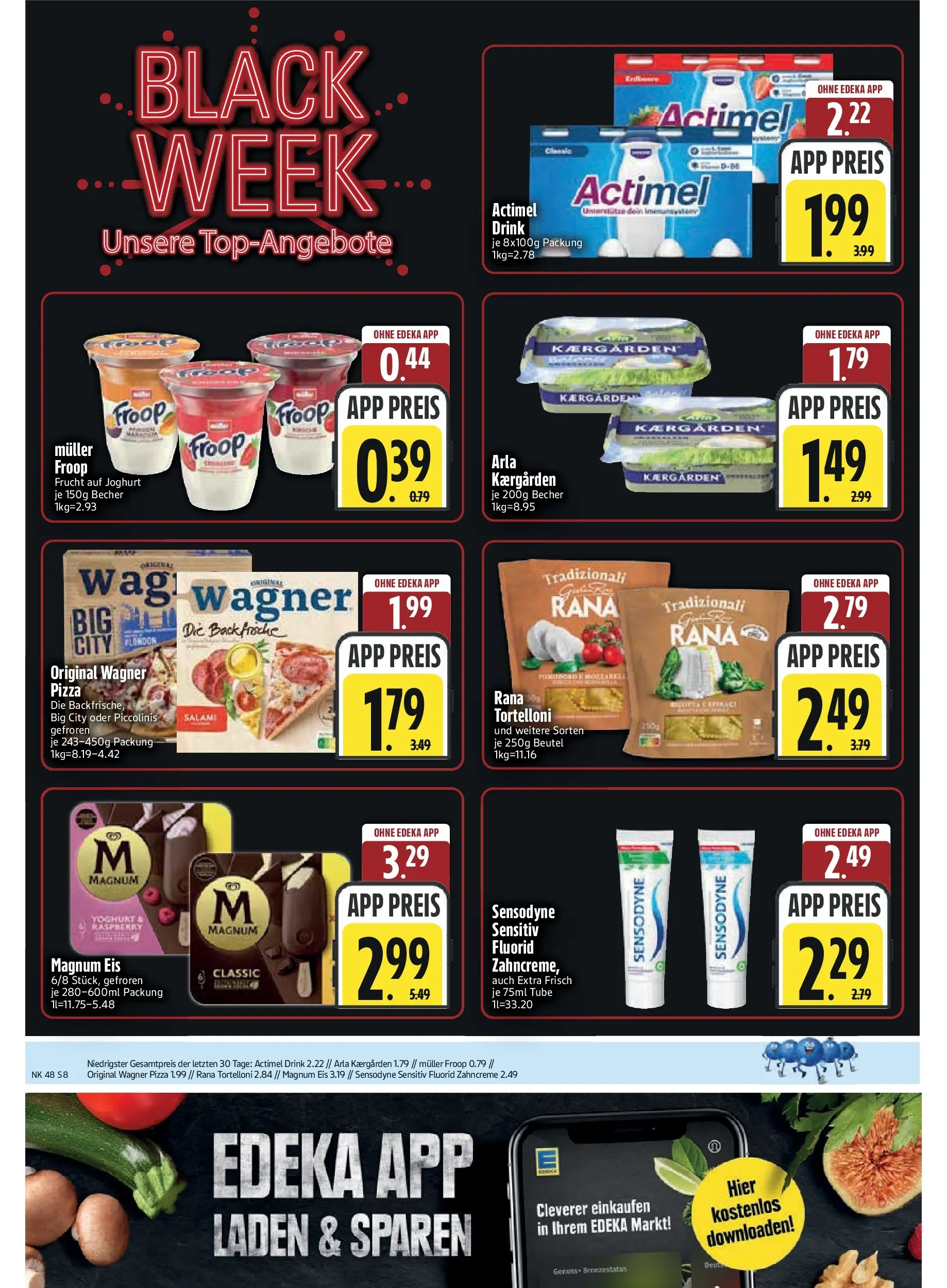 Edeka prospekt Vohburg	 (ab 23.11.2025) » Angebote Online | Seite: 10 | Produkte: Actimel, Wagner pizza, Piccolinis, Salami