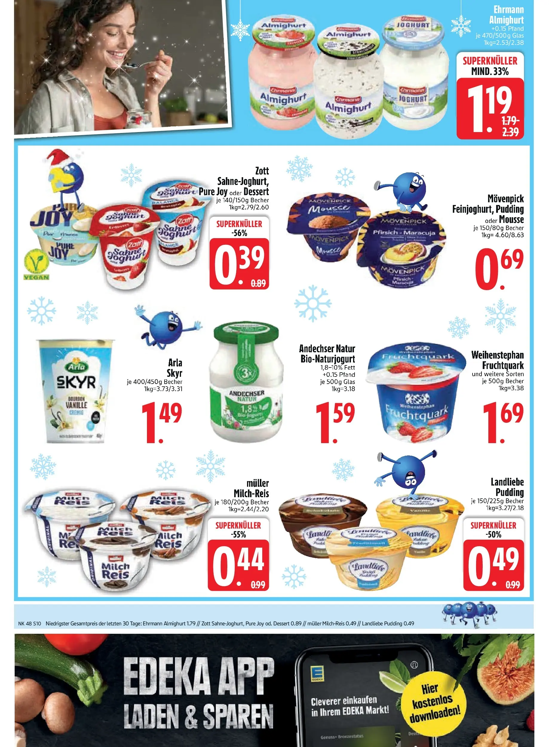 Edeka prospekt Vohburg	 (ab 23.11.2025) » Angebote Online | Seite: 12 | Produkte: Milch, Joghurt, Skyr, Arla skyr