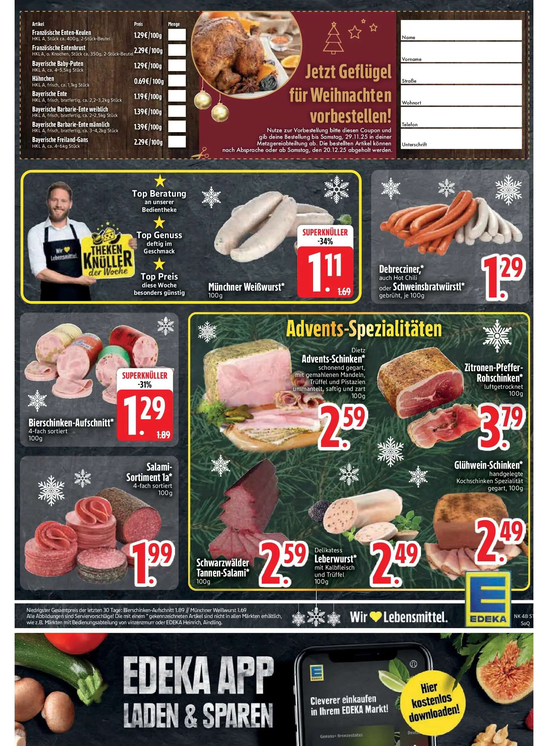 Edeka prospekt Altomünster	 (ab 23.11.2025) » Angebote Online | Seite: 17 | Produkte: Top, Pistazien, Chili, Telefon