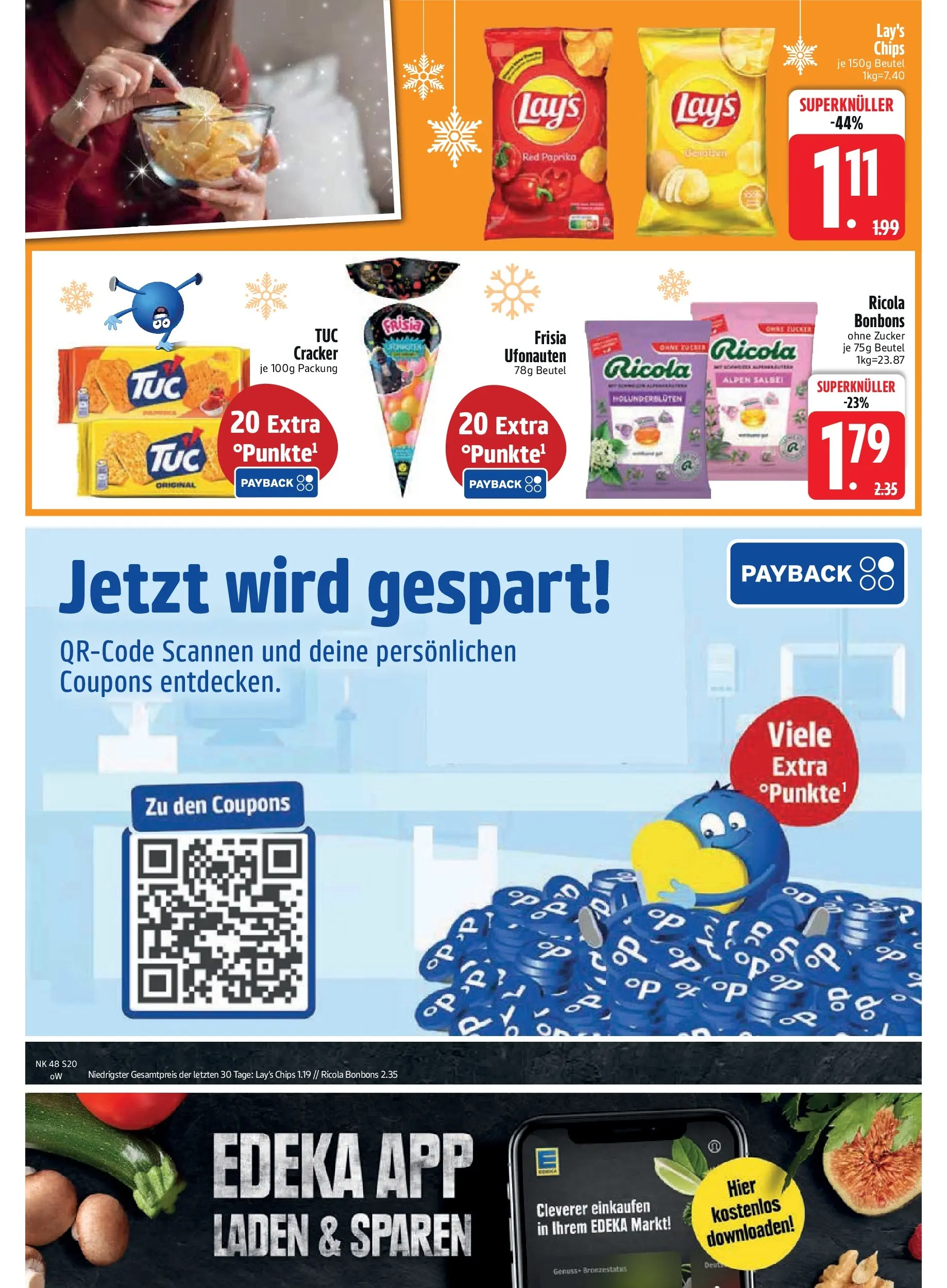 Edeka prospekt Zwiesel	 (ab 23.11.2025) » Angebote Online | Seite: 22 | Produkte: Paprika, Zucker, Chips