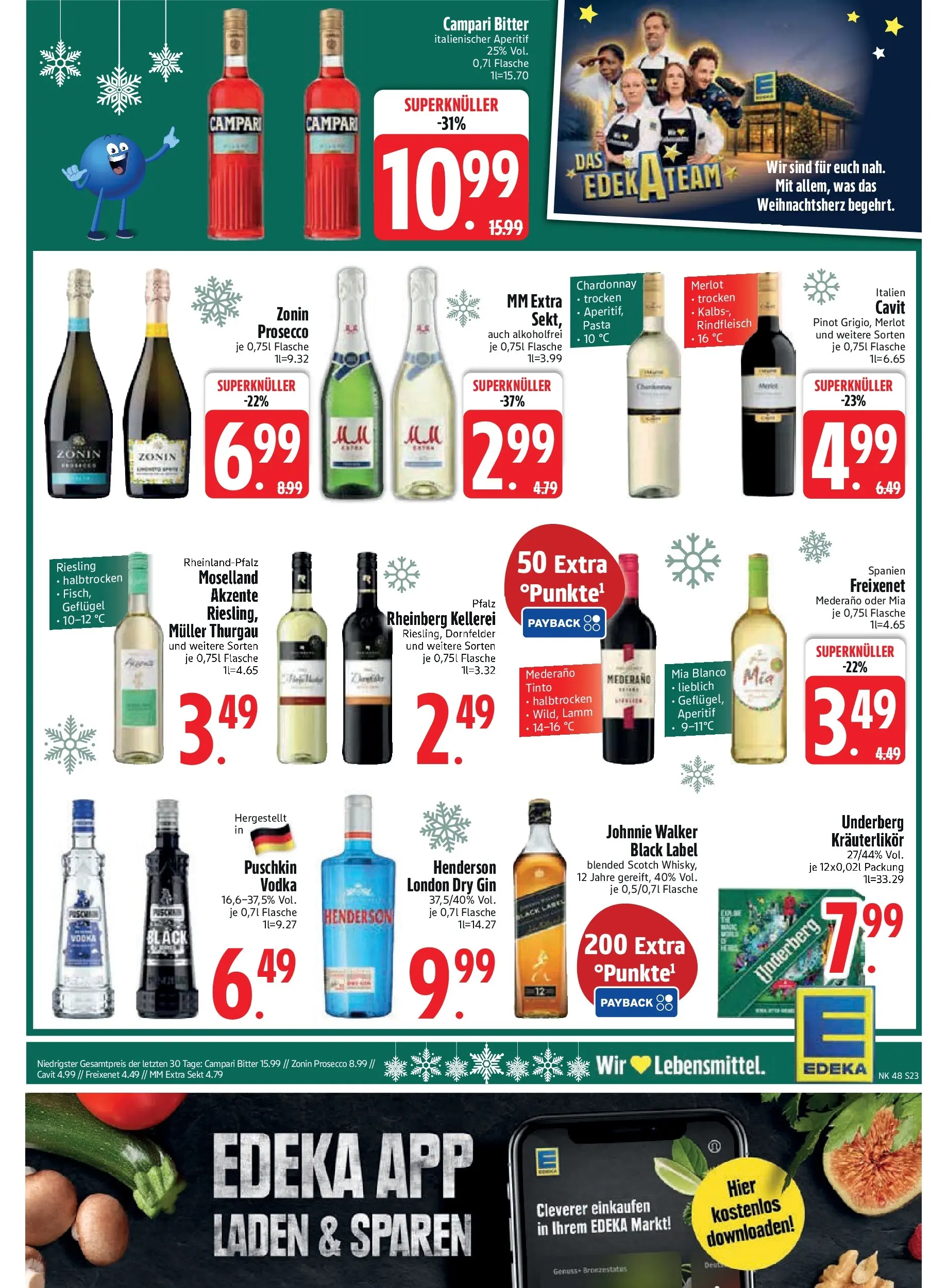 Edeka prospekt Vohburg	 (ab 23.11.2025) » Angebote Online | Seite: 25 | Produkte: Freixenet, Prosecco, Rindfleisch, Gin