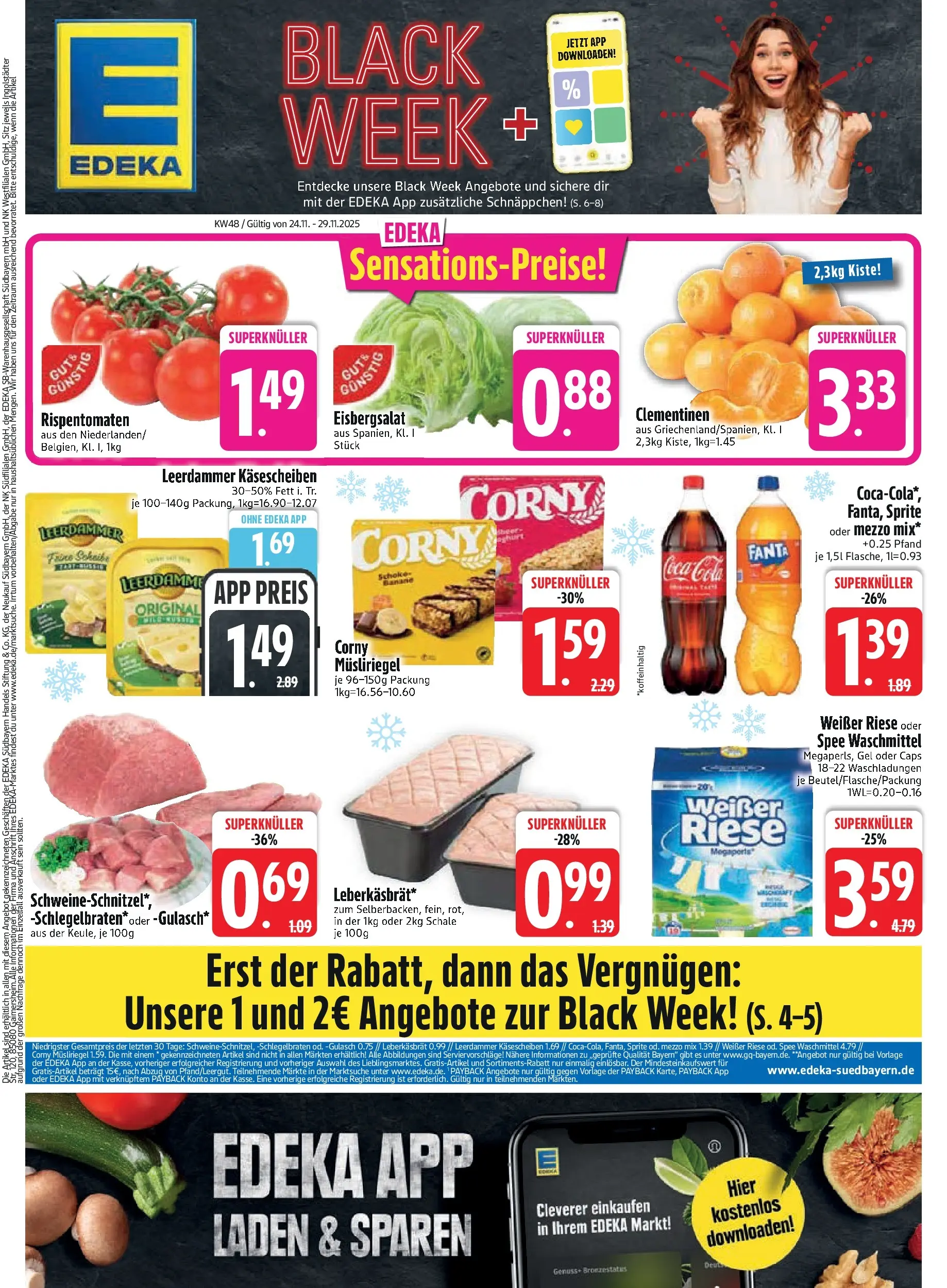 Edeka prospekt Vohburg	 (ab 23.11.2025) » Angebote Online | Seite: 3 | Produkte: Mezzo mix, Sprite, Leerdammer, Spee