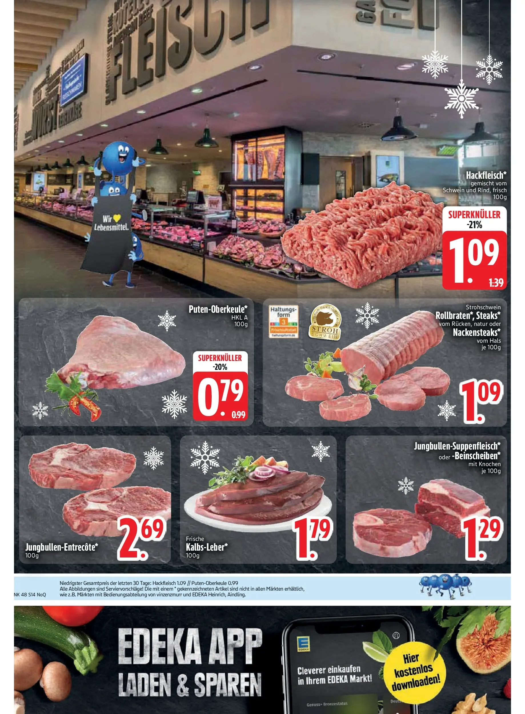 Edeka prospekt Vohburg	 (ab 23.11.2025) » Angebote Online | Seite: 16 | Produkte: Entrecote, Hackfleisch
