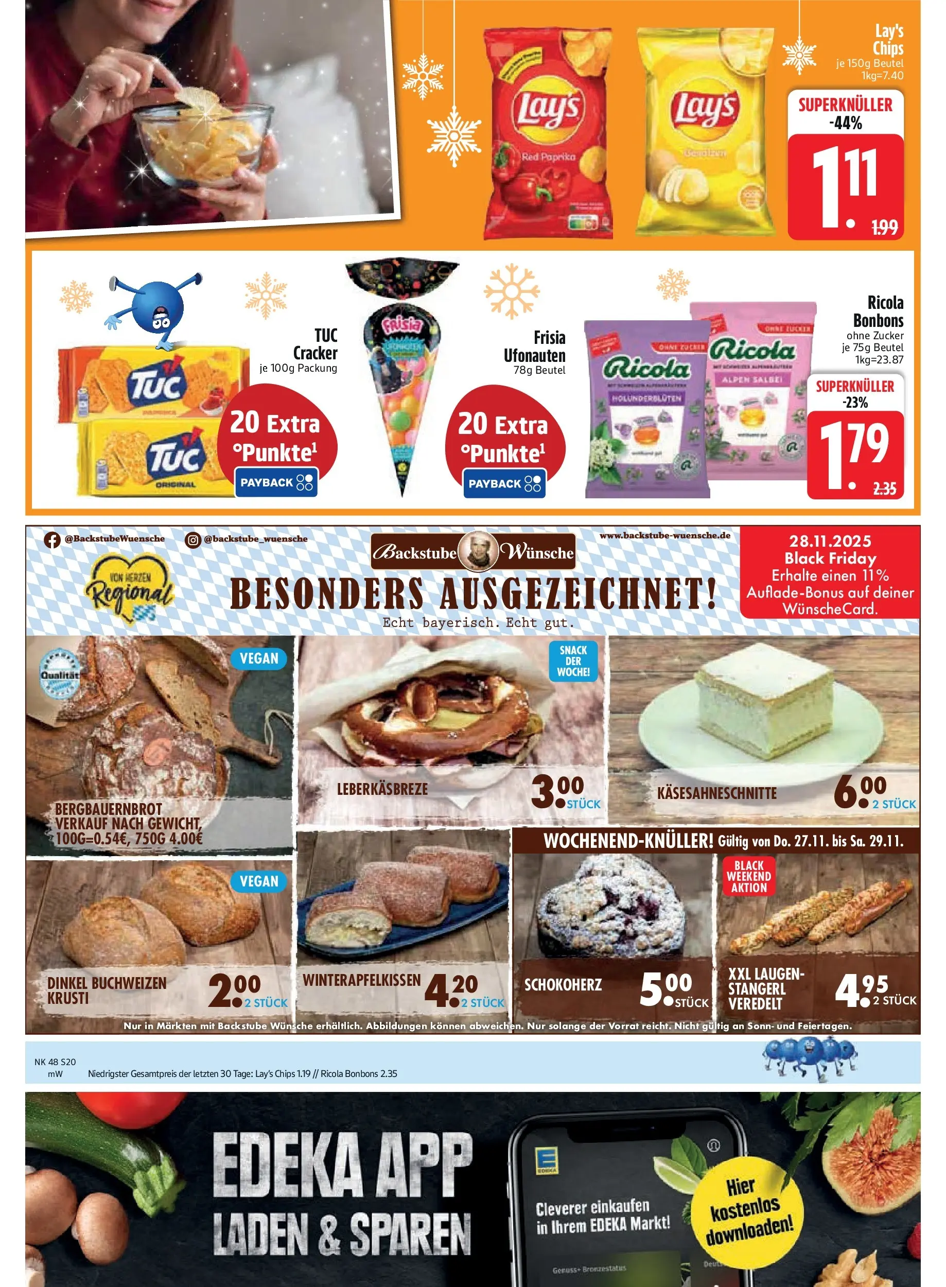 Edeka prospekt Vohburg	 (ab 23.11.2025) » Angebote Online | Seite: 22 | Produkte: Apple, Paprika, Zucker, Chips