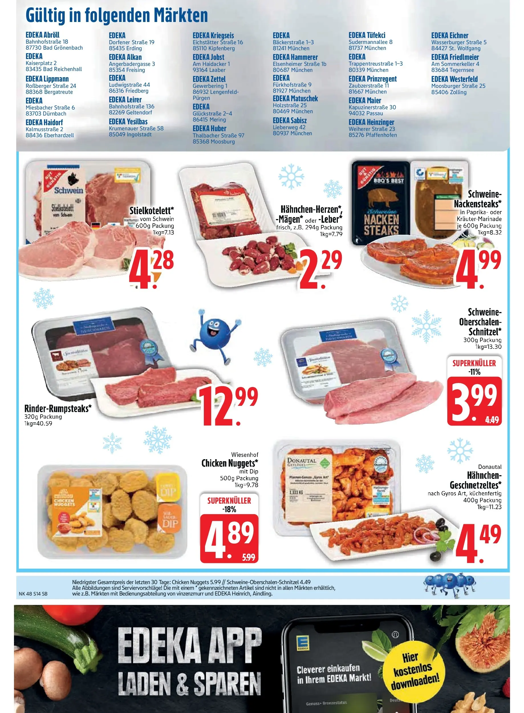 Edeka prospekt München	 (ab 23.11.2025) » Angebote Online | Seite: 16 | Produkte: Hahnchen, Bad, Gyros, Paprika