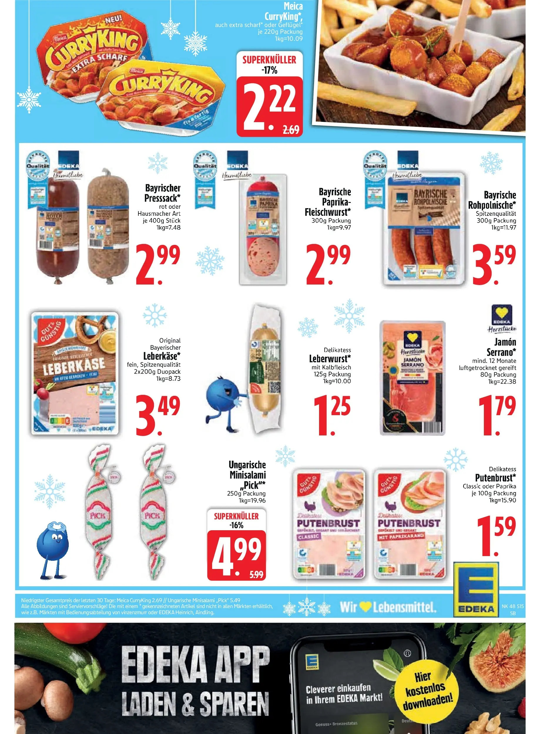 Edeka prospekt München	 (ab 23.11.2025) » Angebote Online | Seite: 17 | Produkte: Meica, Paprika, Leberkase