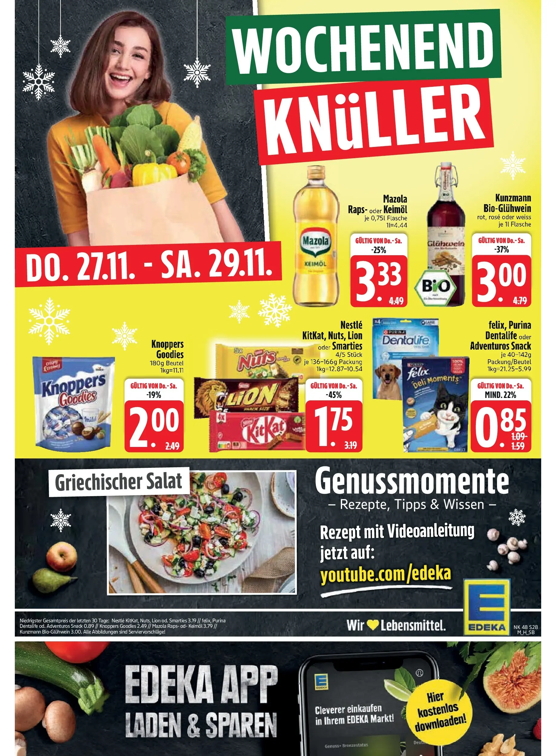 Edeka prospekt München	 (ab 23.11.2025) » Angebote Online | Seite: 30 | Produkte: Smarties, Knoppers, Salat