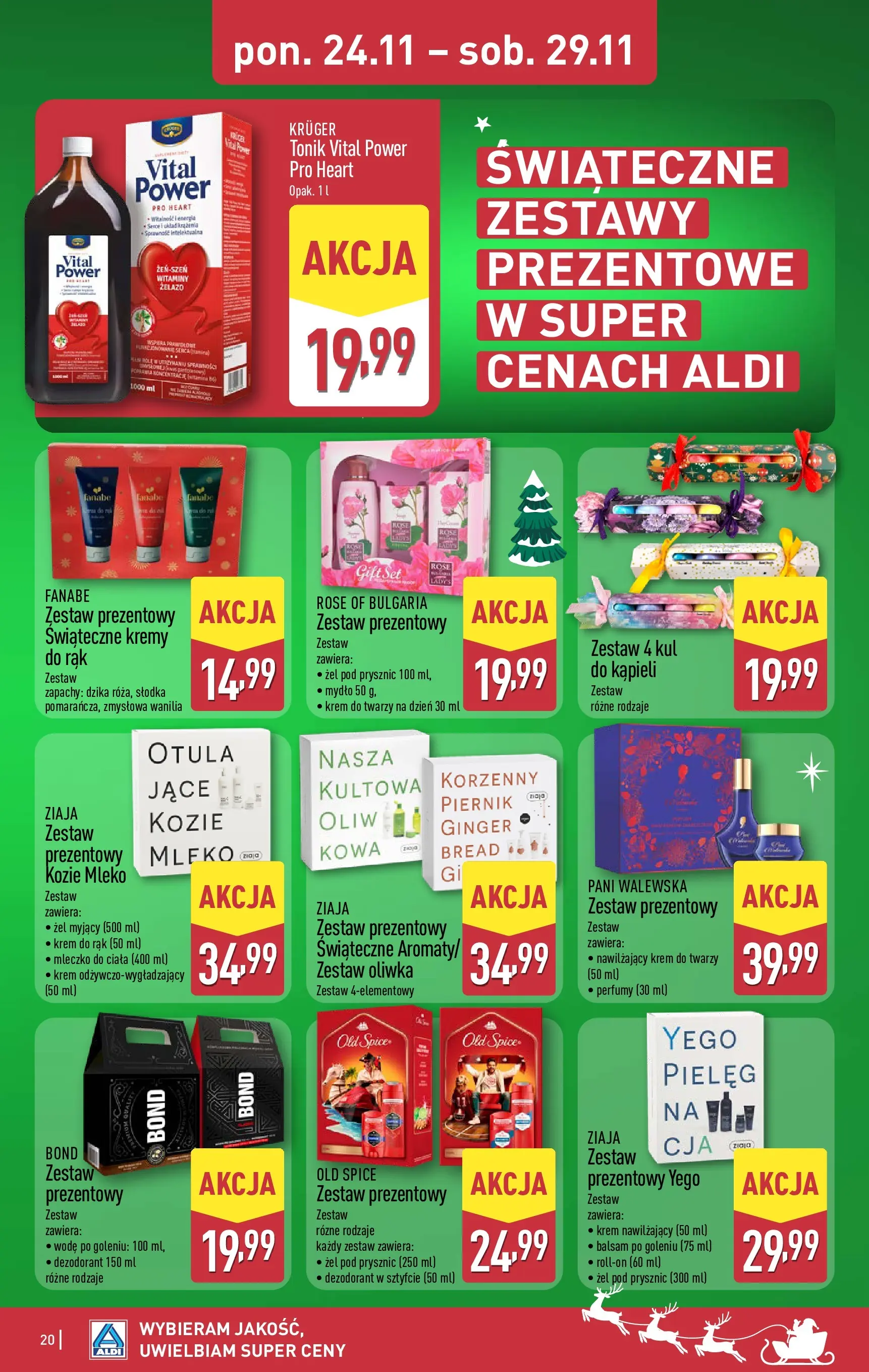 Aldi - Tydzień mega oszczędności w ALDI od 22.11.2025 - Ulotka PDF, promocje | Strona: 20 | Produkty: Piernik, Prysznic, Dezodorant, Tonik