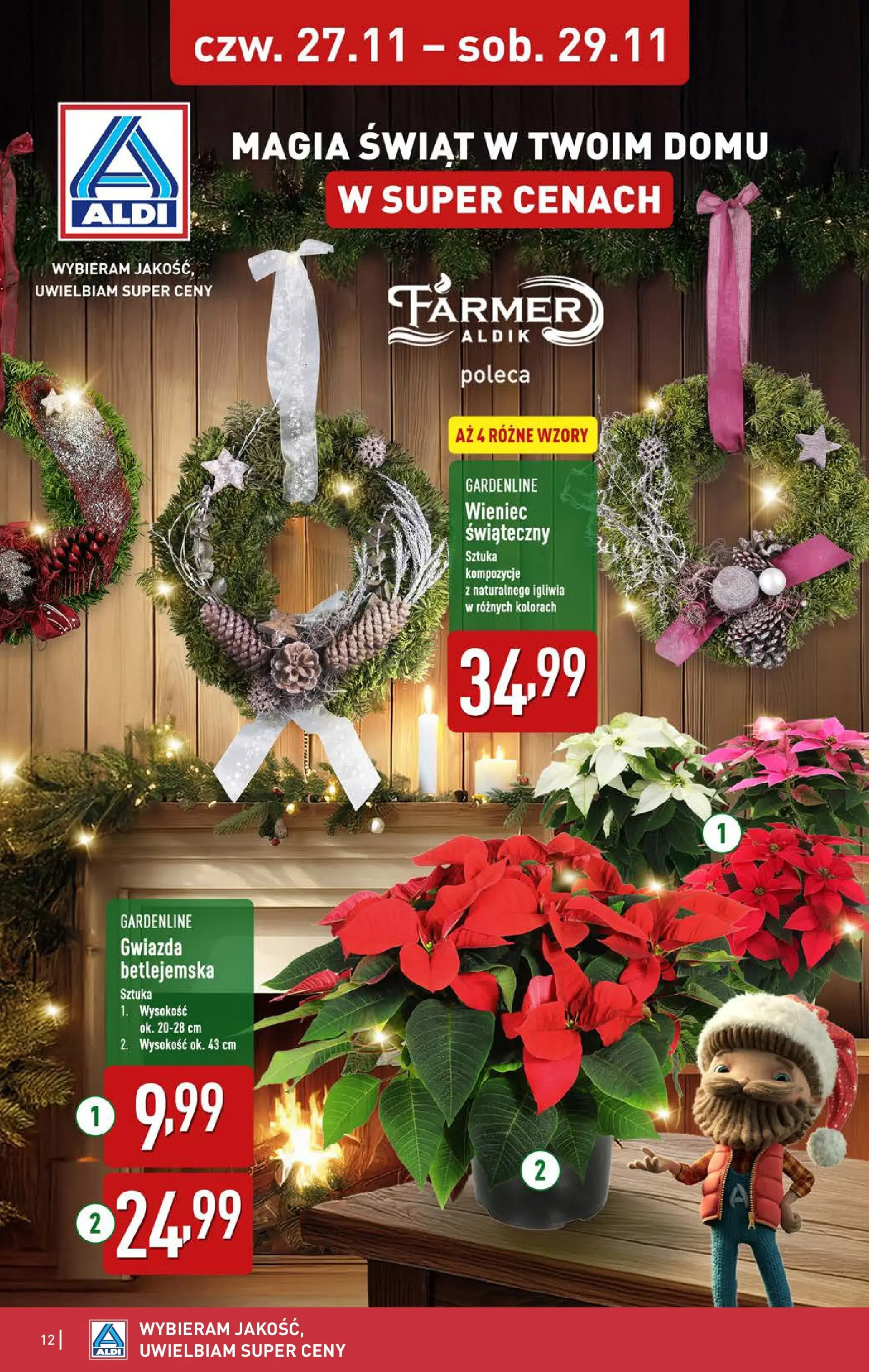 Aldi Gazetka - Okazje na weekend od 27.11.2025 - Ulotka PDF, promocje | Strona: 12 | Produkty: Wieniec