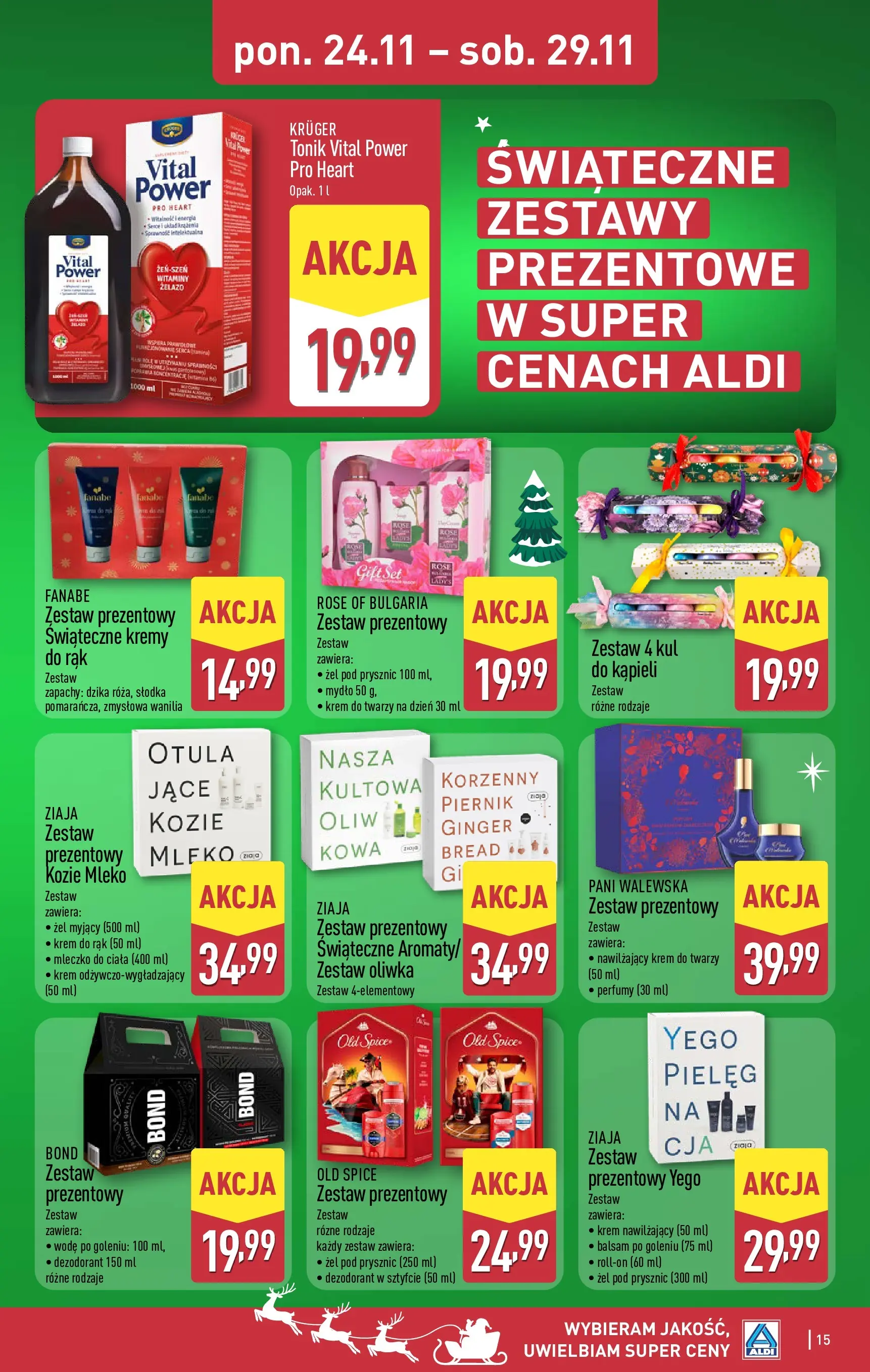 Aldi Gazetka - Okazje na weekend od 27.11.2025 - Ulotka PDF, promocje | Strona: 15 | Produkty: Piernik, Mleczko do ciała, Krem, Tonik